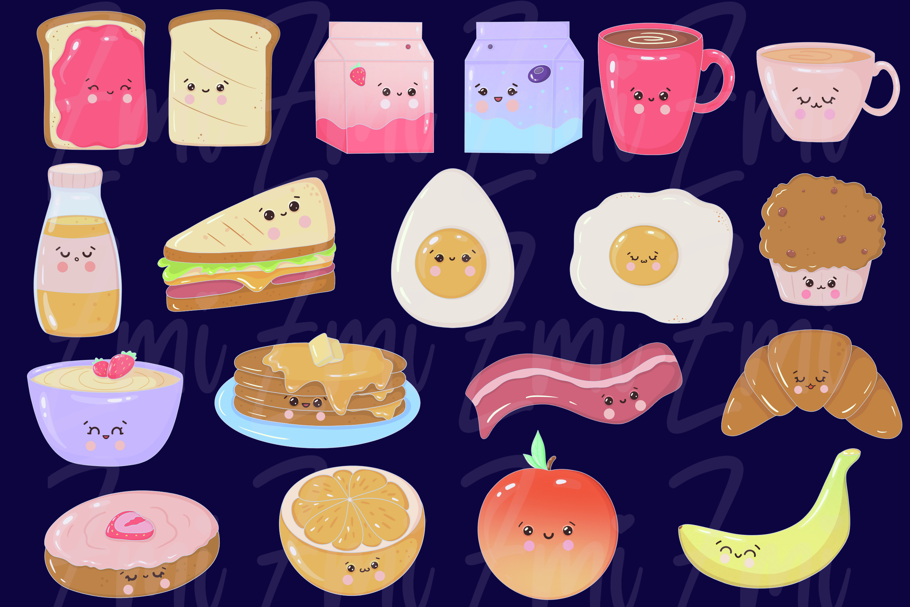 Kawaii Clipart Food Photos, Images and Pictures