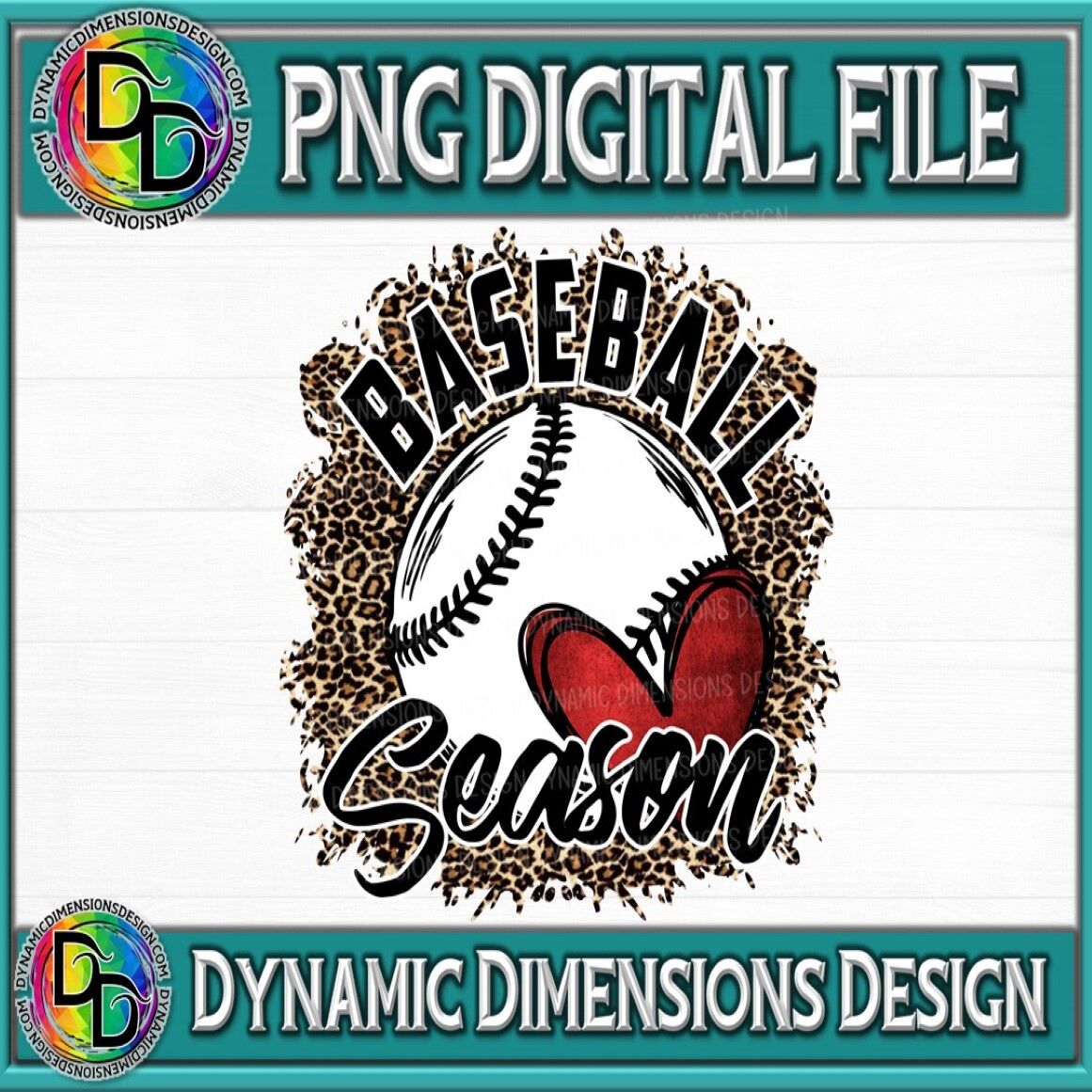 Baseball Mom leopard sublimation design PNG