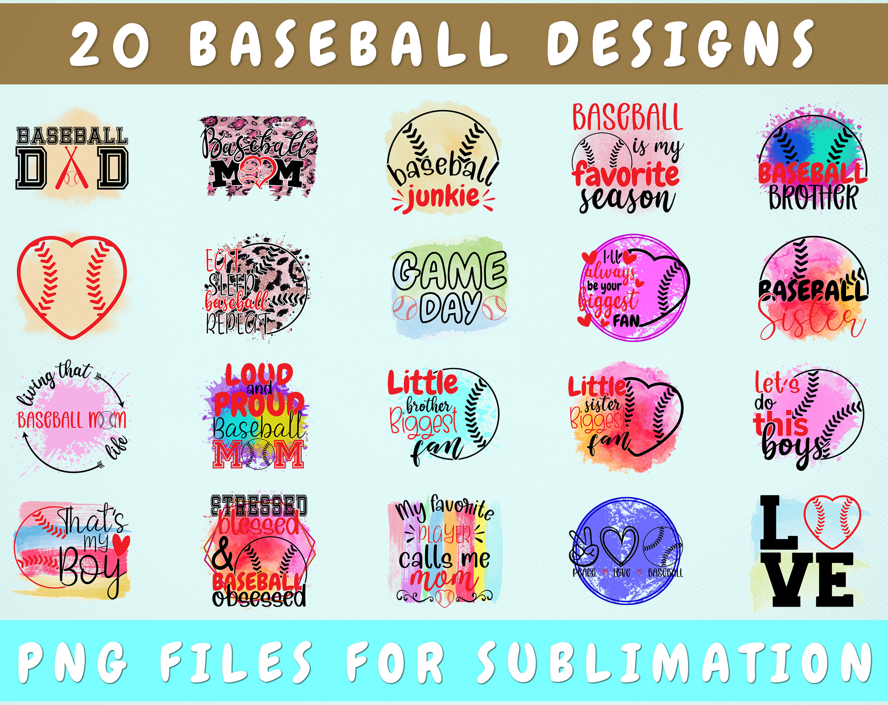 Baseball Watercolor Sublimation PNG Design | Baseball Design | Sublimation  Design | Heat Transfer | Digital Download | Printable Artwork
