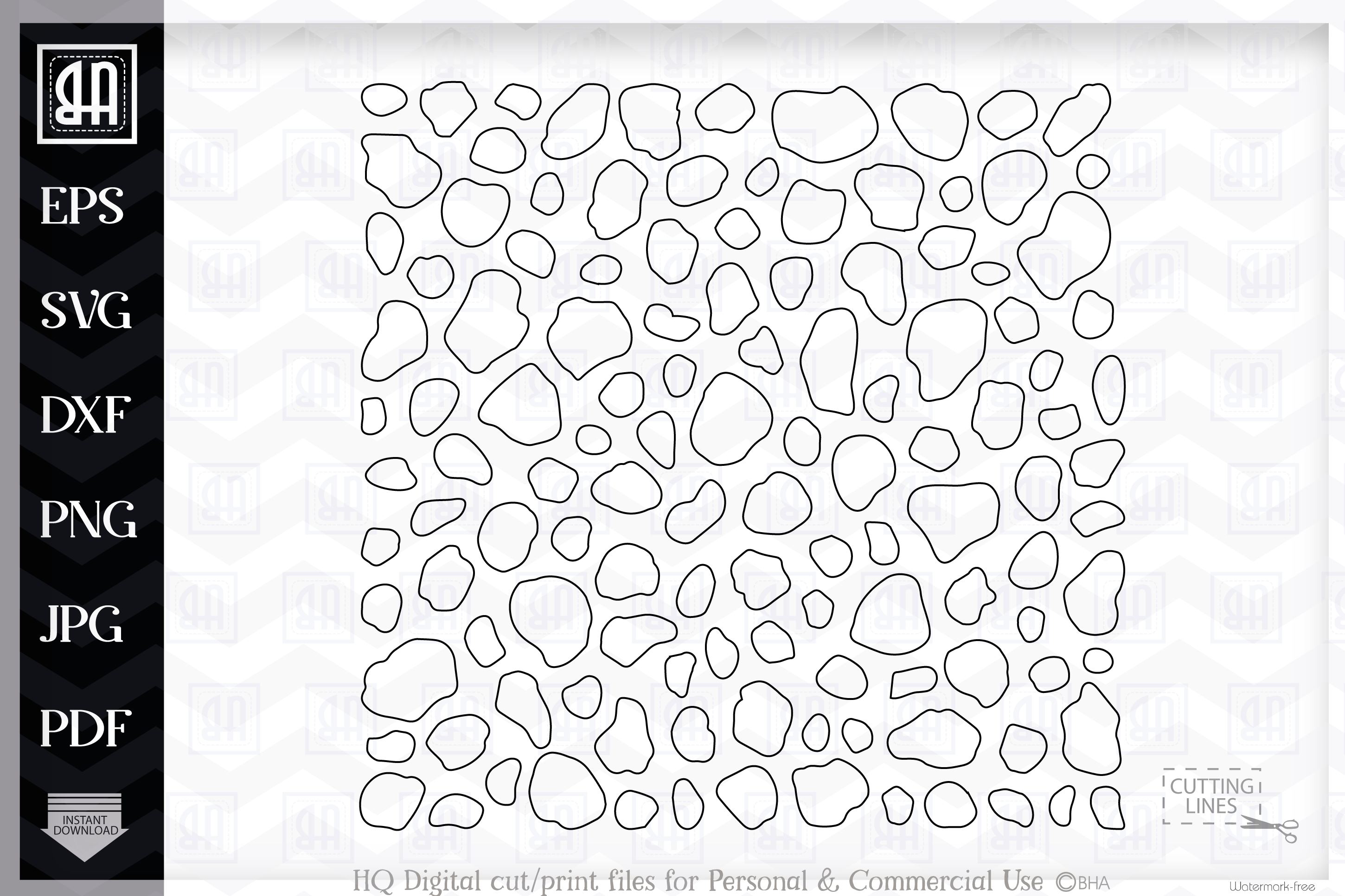 Dalmatian spots SVG, Dog pattern, texture SVG, Dog SVG By Blueberry