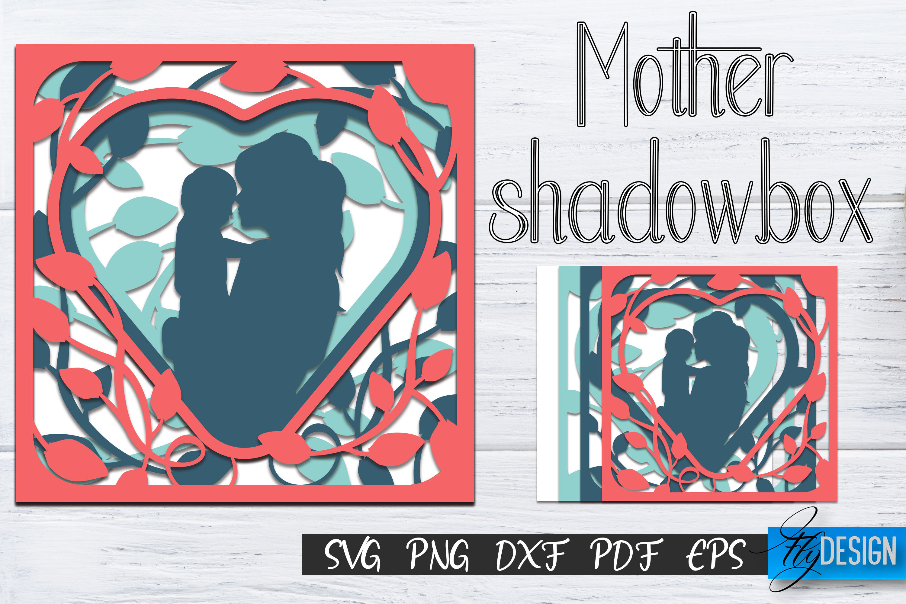 Mother's Day Shadow Box SVG, Mom SVG v.1 By Fly Design | TheHungryJPEG