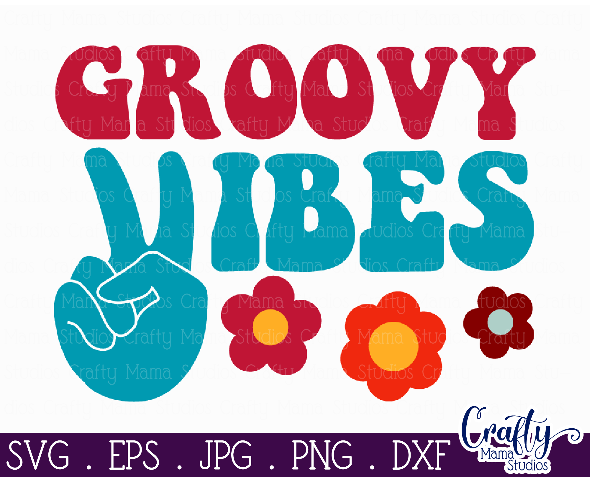 FREE Retro Flower Smiley Face SVG Groovy Cut File - Craft House SVG