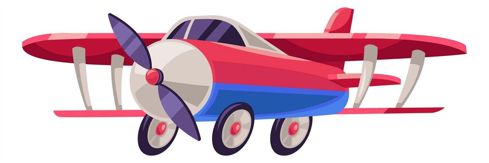 Vintage airplane icon. Cartoon plastic plane toy By YummyBuum |  TheHungryJPEG