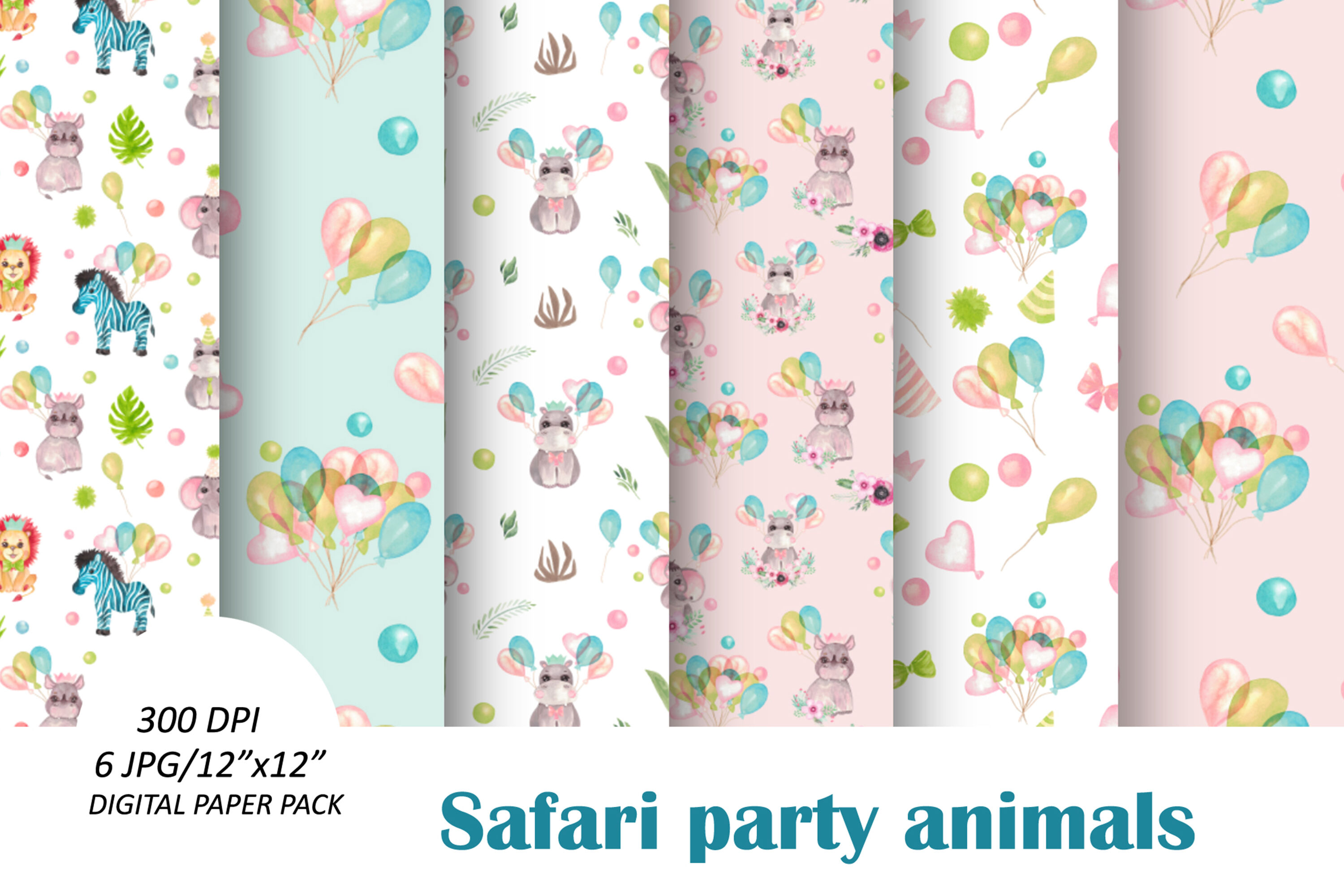 Birthday Party Digital Paper