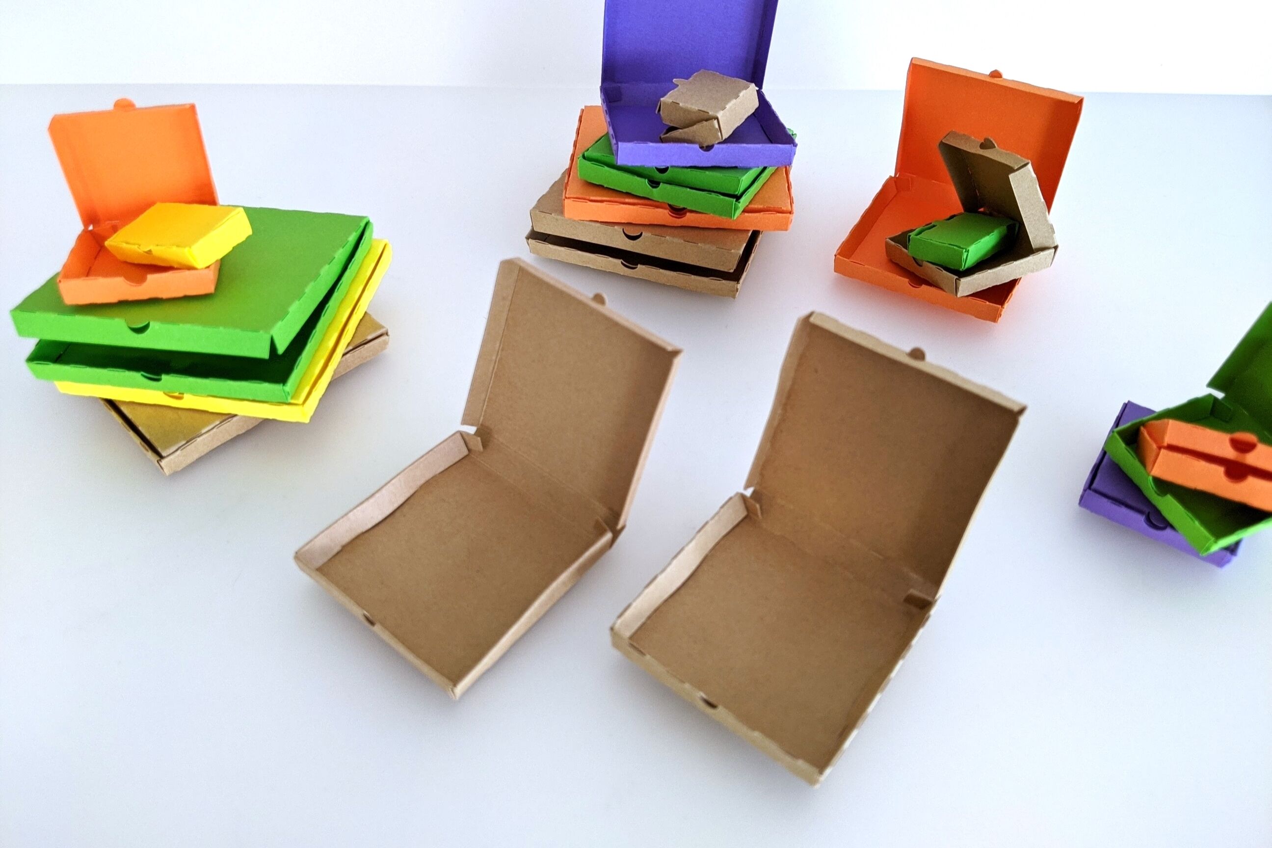 Mini Pizza Box Templates Multiple Sizes By Hey JB Design TheHungryJPEG
