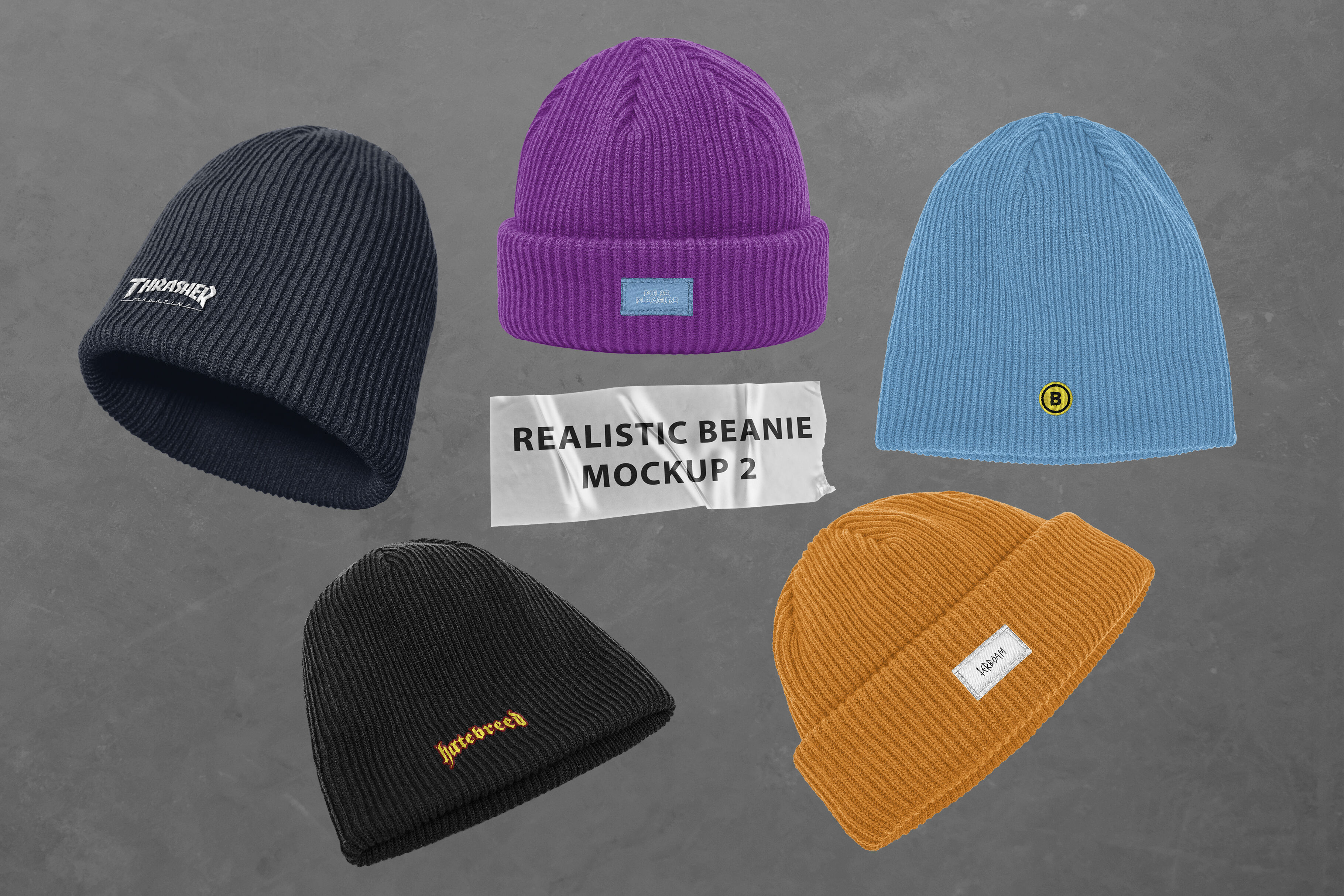 Realistic Beanie Hat Mockup 2 By Uncentrifuged Pressure |
