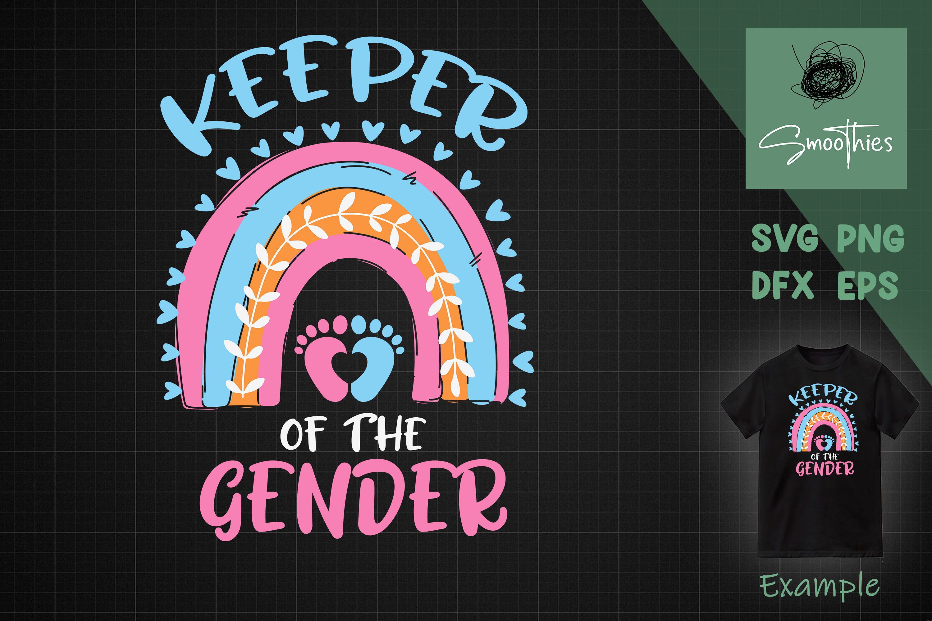 Keeper Of The Gender Gender Reveal Svg By Zemira Thehungryjpeg