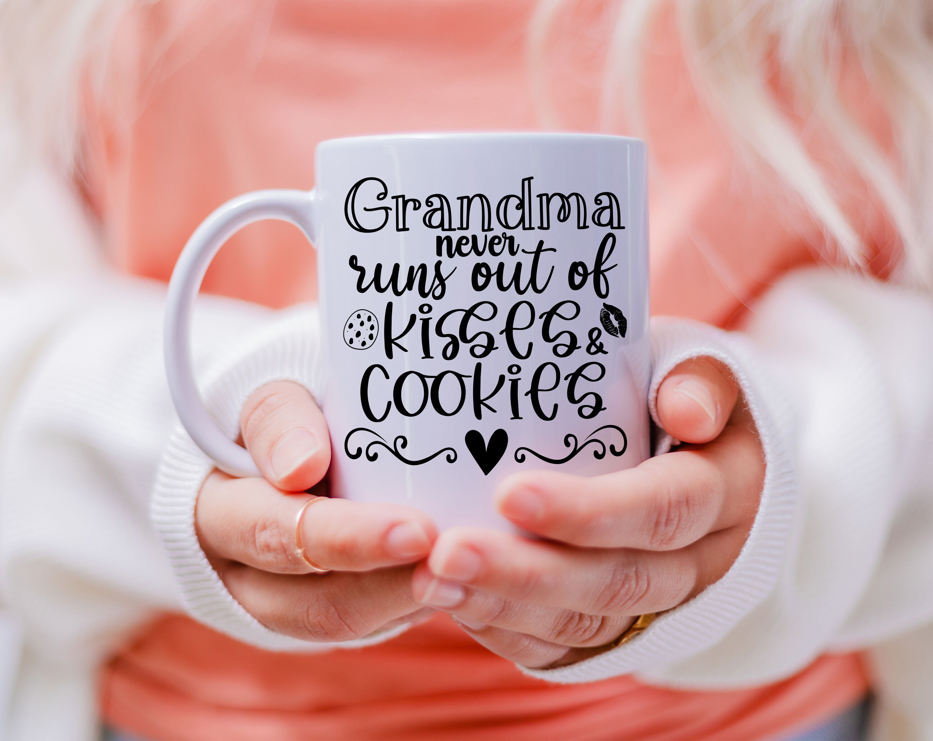 Grandma's Kitchen Never Runs Out Of Kisses & Cookies SVG Digital File