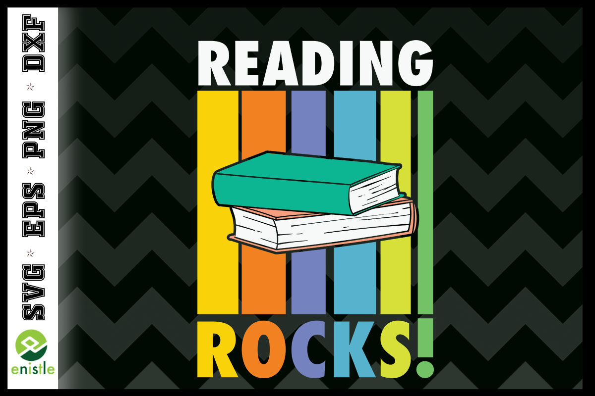 READING ROCKS Funny Book Reader By Pecgine | TheHungryJPEG