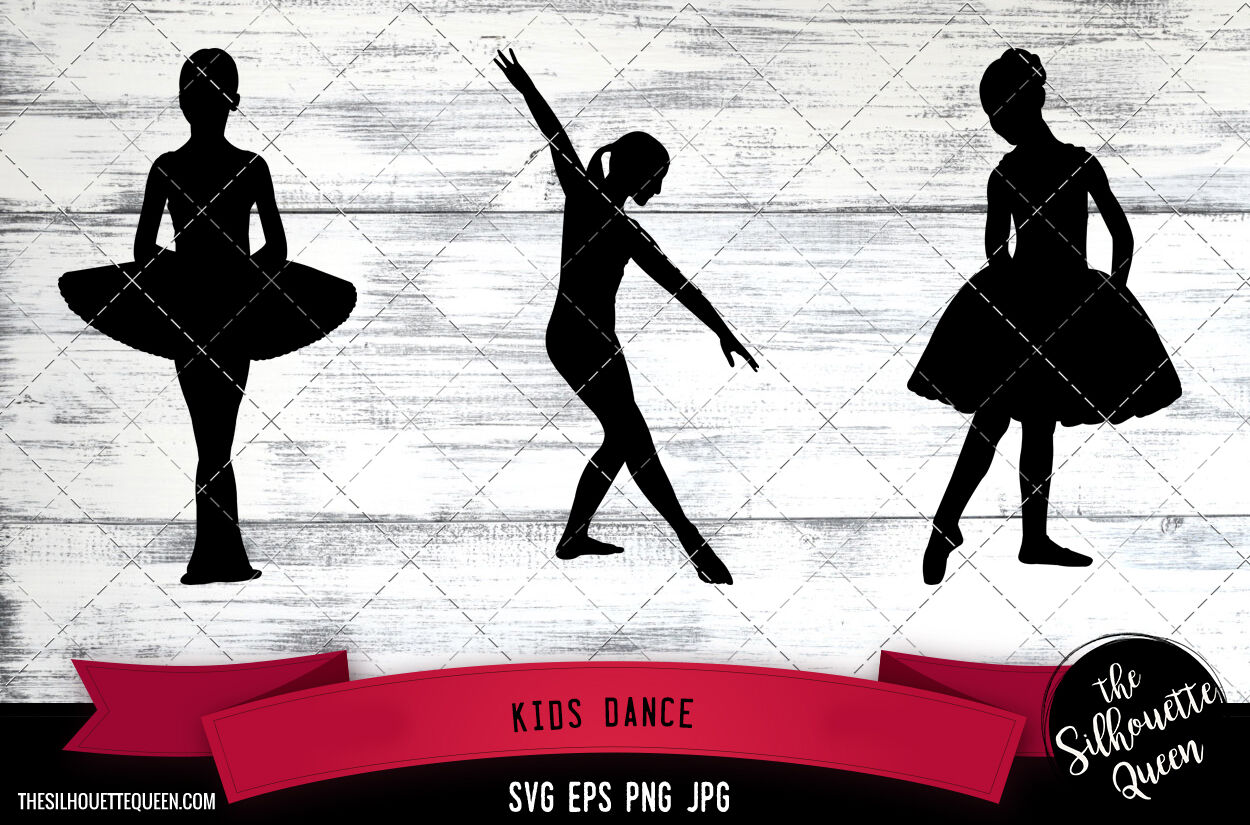 Kids Dance Silhouette Vector, Kids Dance SVG, Clipart, Graphic By The  Silhouette Queen