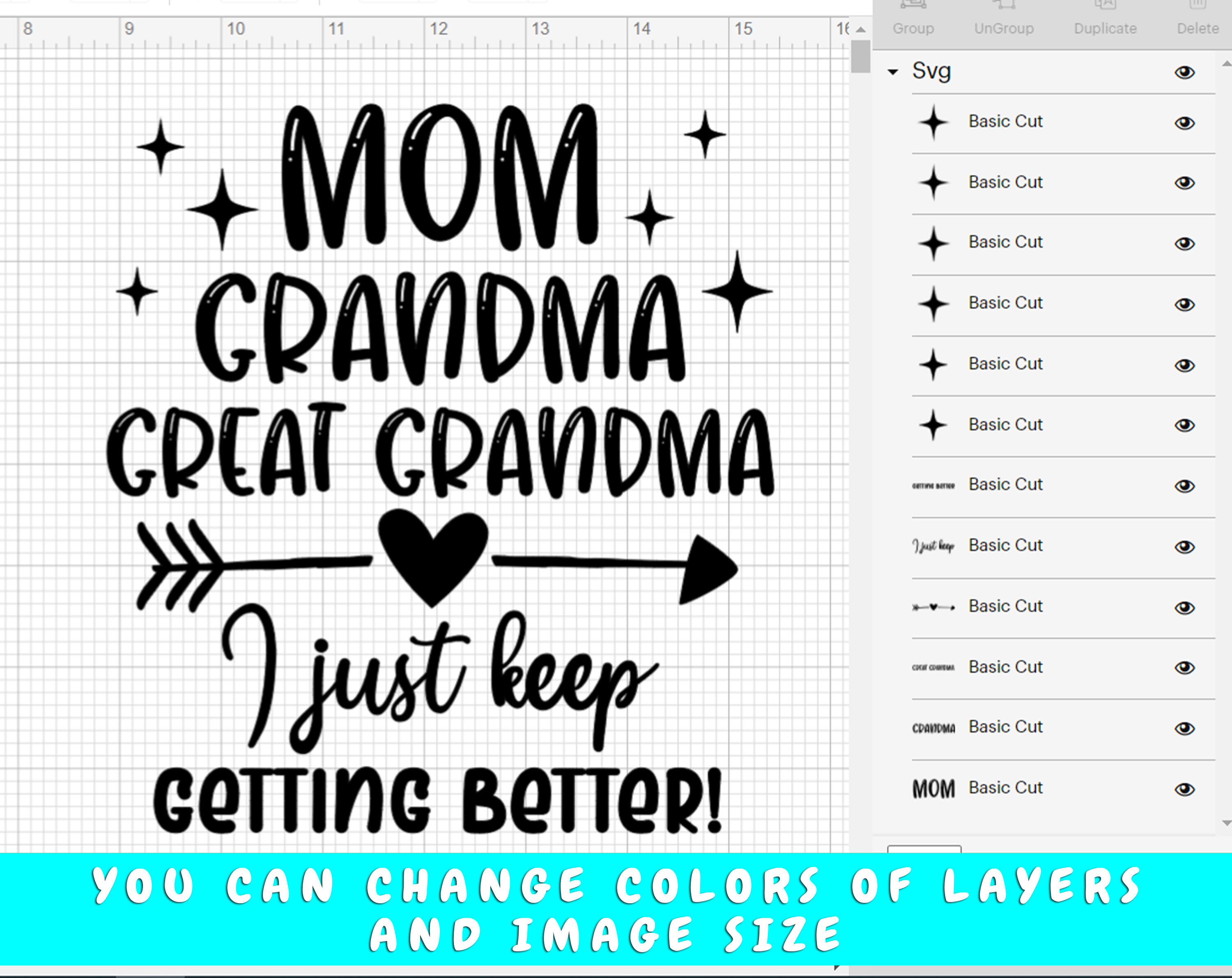 Mom Grandma Great Grandma I Just Keep Getting Better SVG, Funny Mom SV 