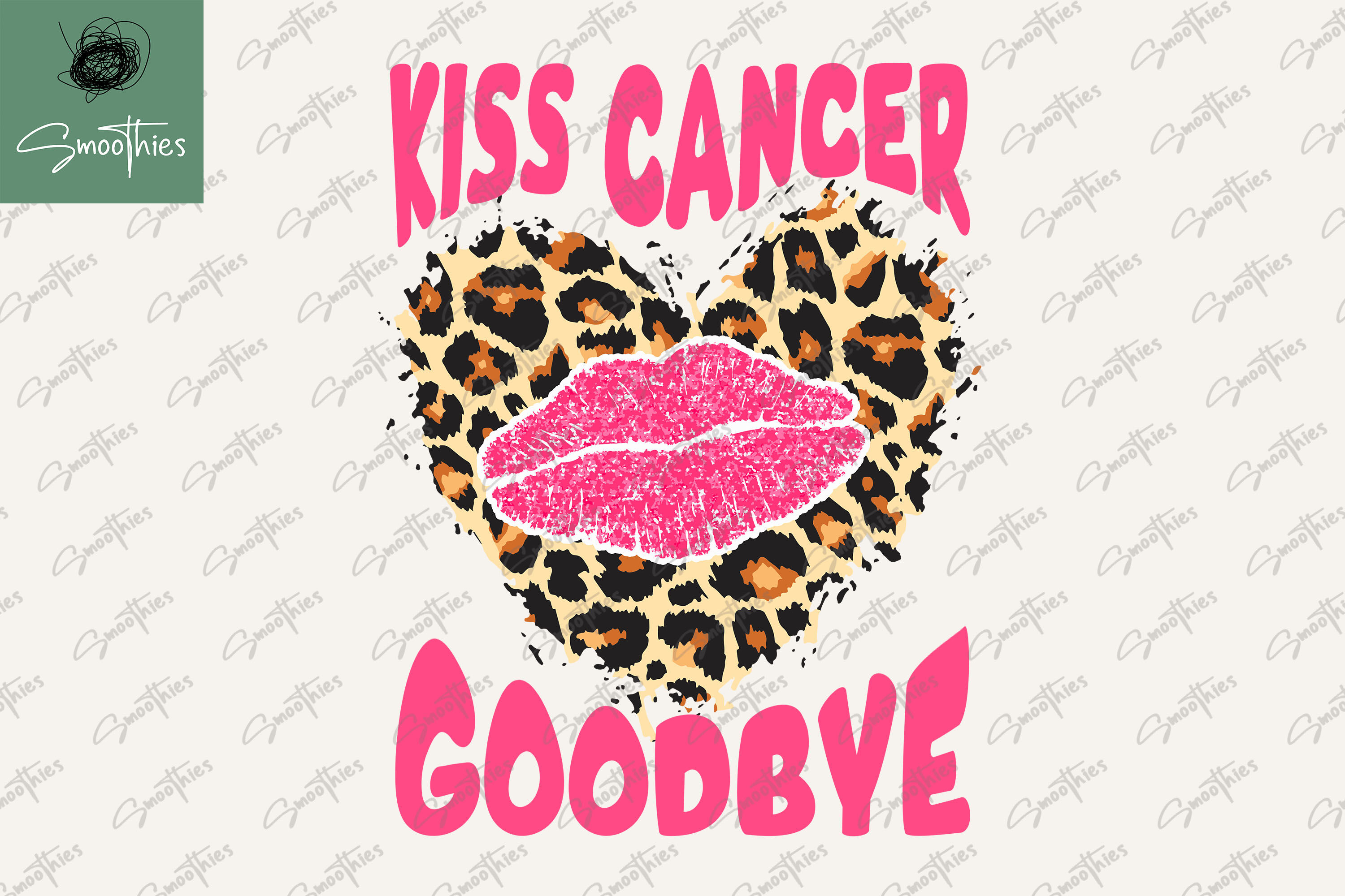 Kiss Cancer Goodbye Breast Cancer By Zemira | TheHungryJPEG