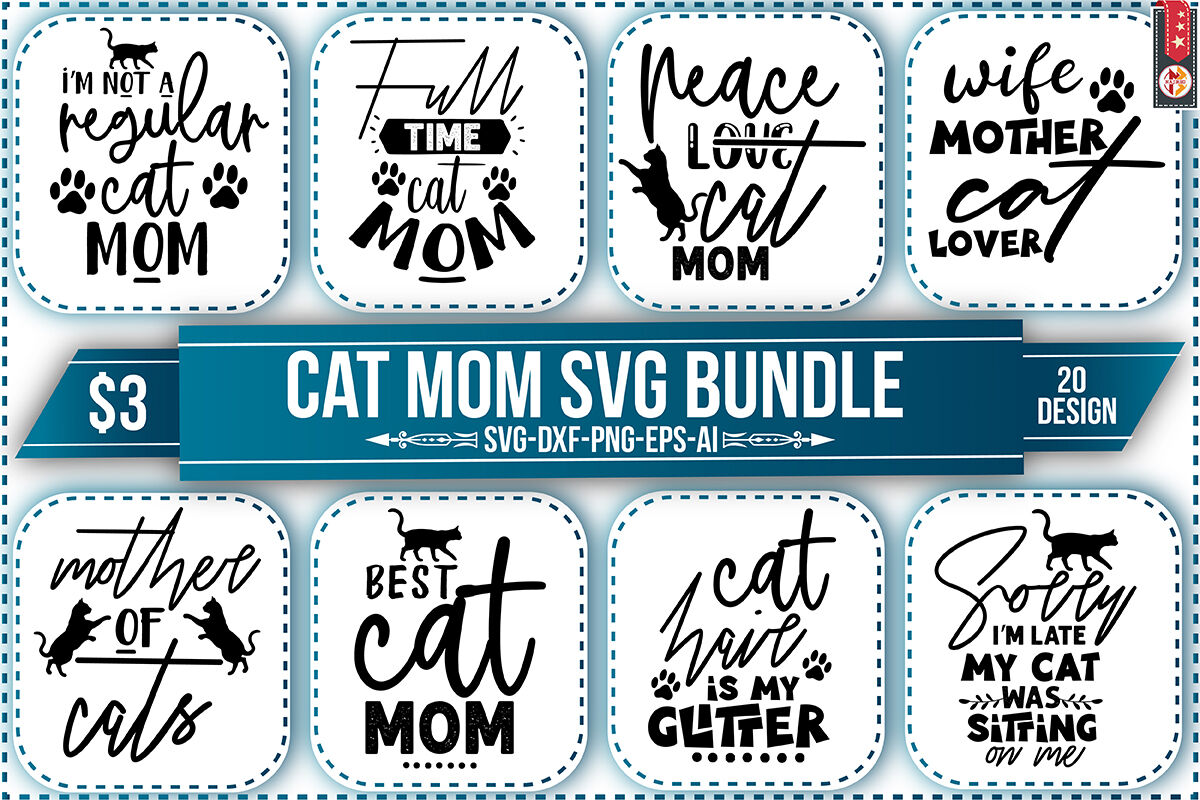 Cat Mom SVG Bundle By Najirbd | TheHungryJPEG