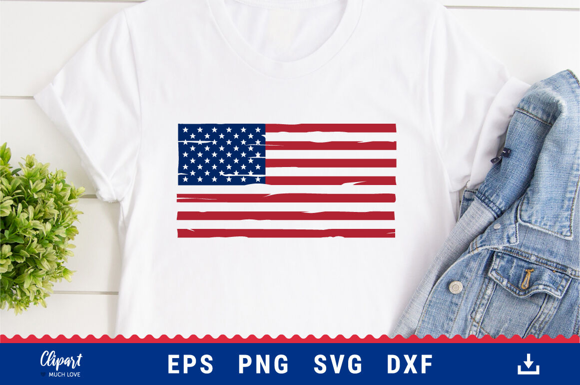 American flag shirt outlet decal