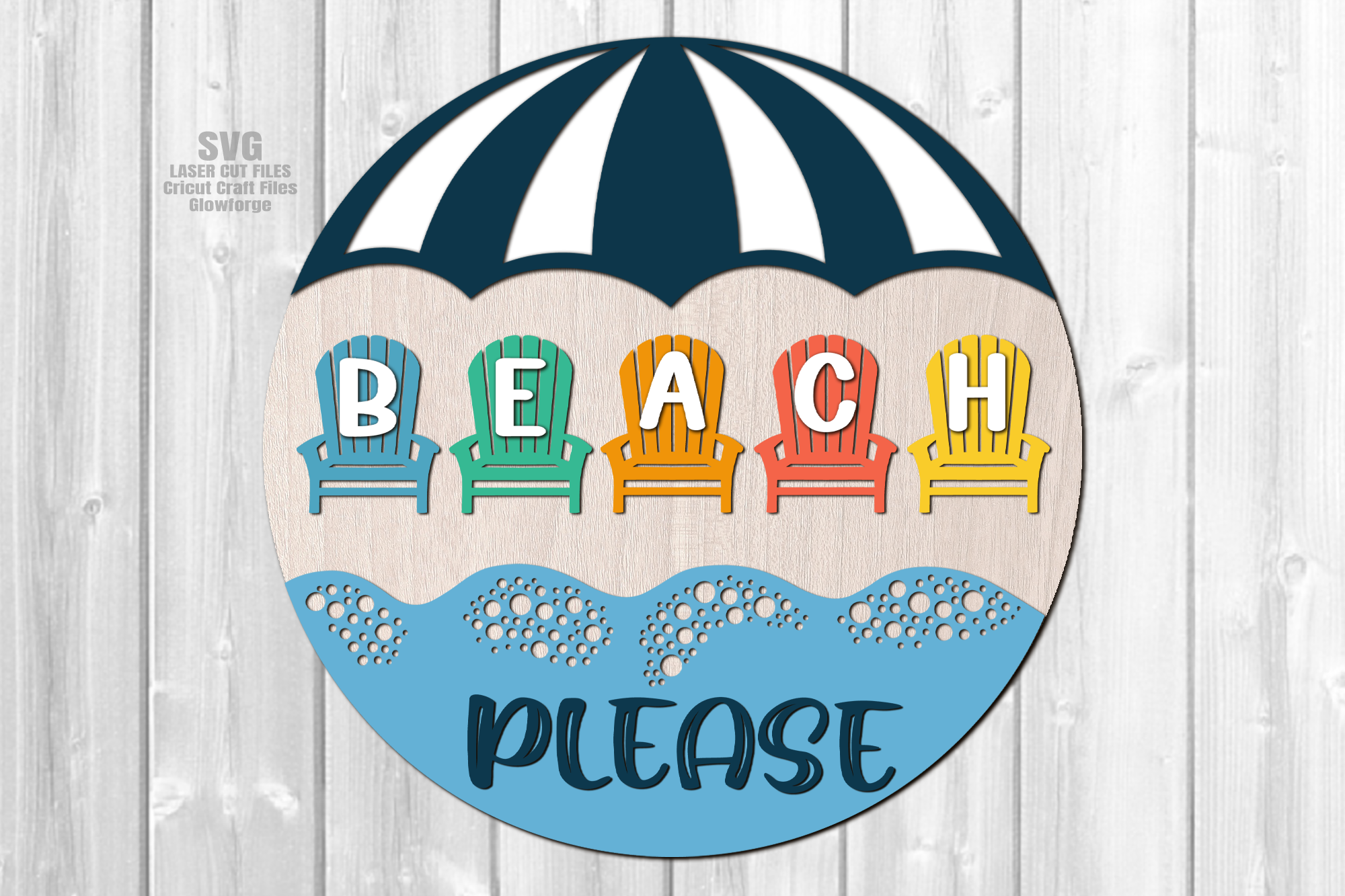 Beach Street Sign File SVG, Glowforge Summer, LuckyHeartDesignsCo