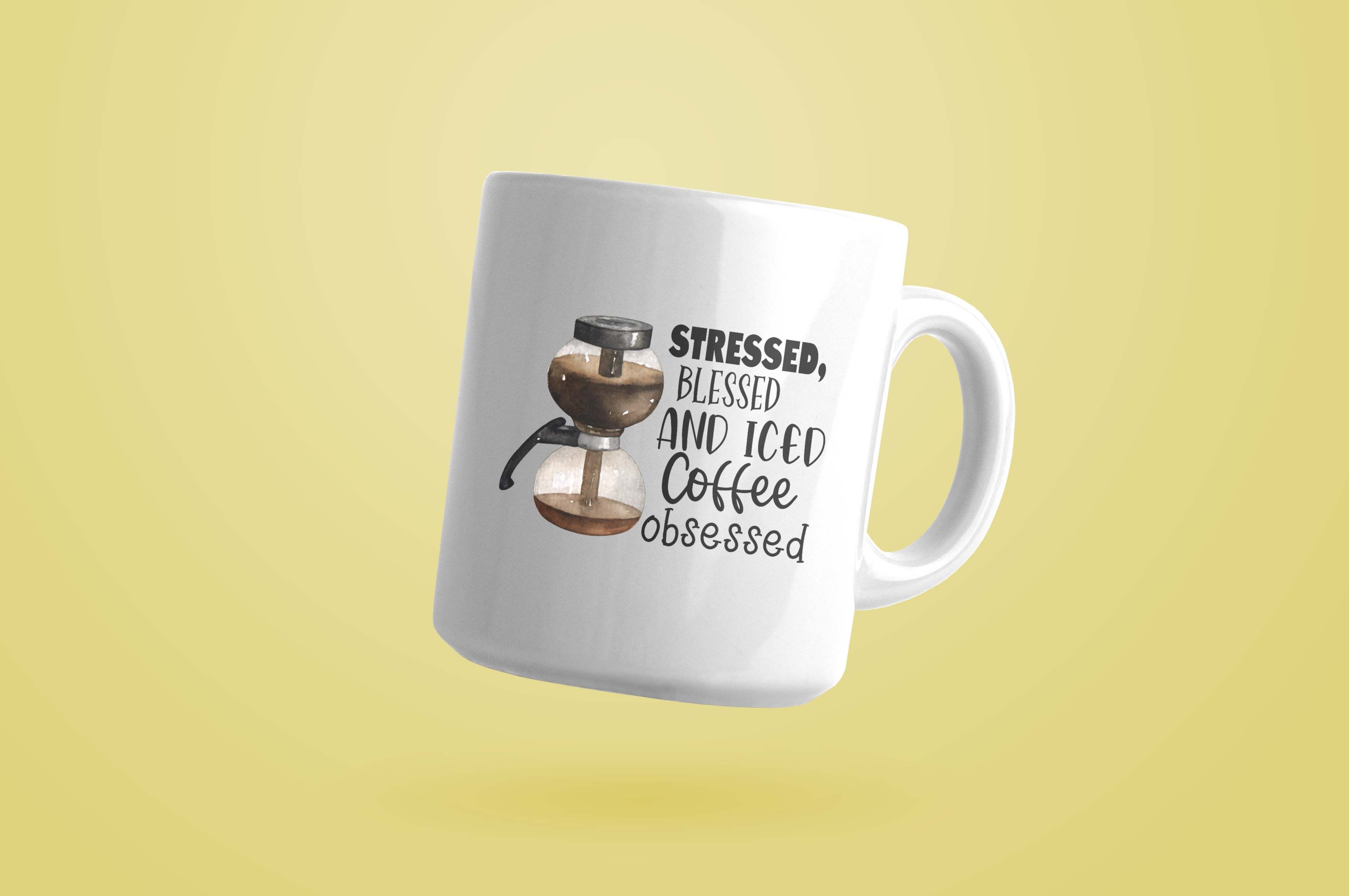Stressed Blessed Coffee Cup, Fall Coffee Cup, Iced Coffee Cup