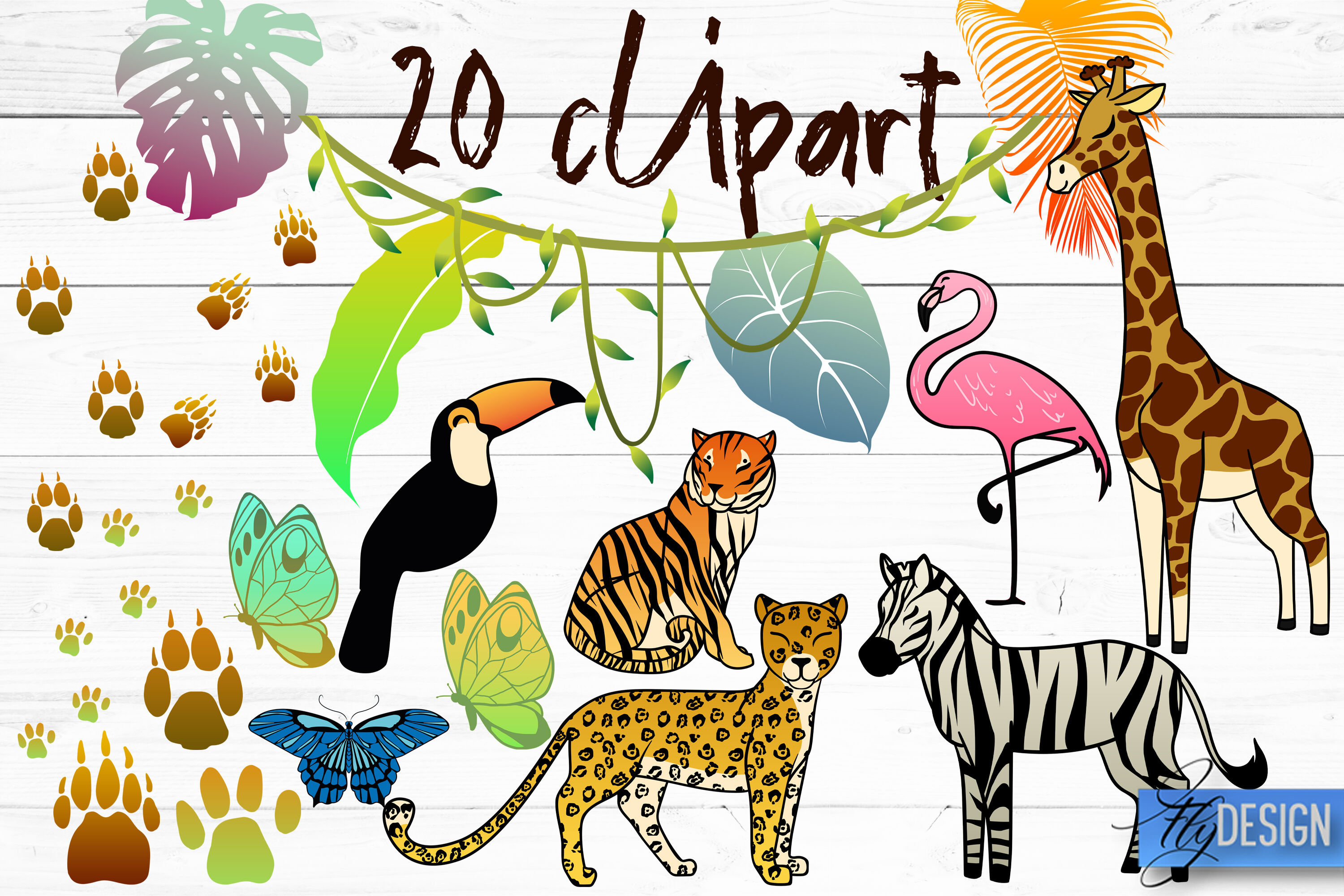 flying animals clipart