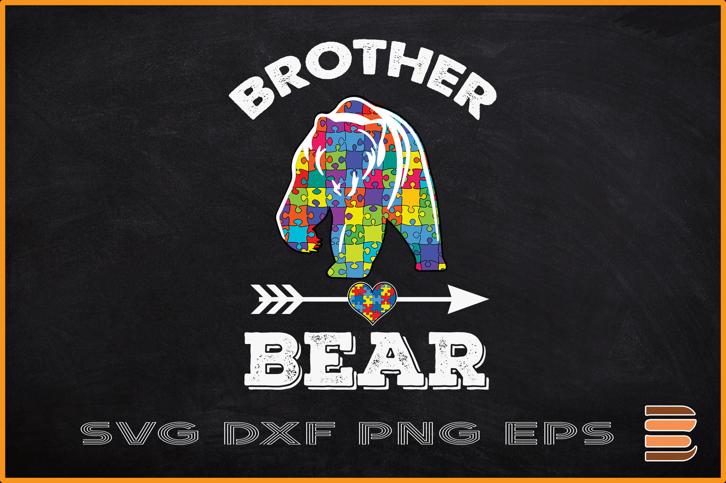 Brother Bear Puzzle Piece Autism Family By ChippoaDesign TheHungryJPEG