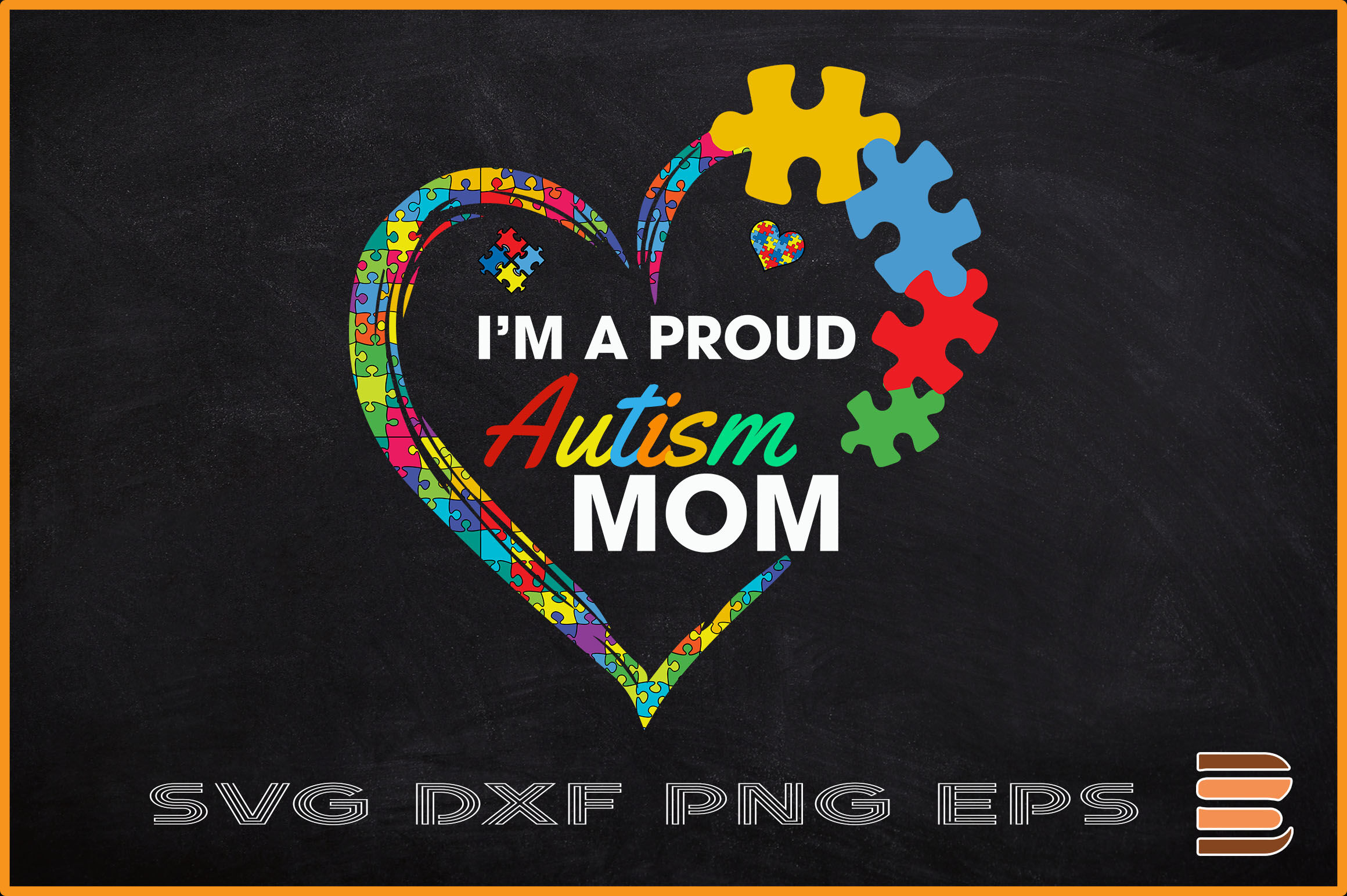 I'm A Proud Autism Mom Autism Heart By ChippoaDesign | TheHungryJPEG