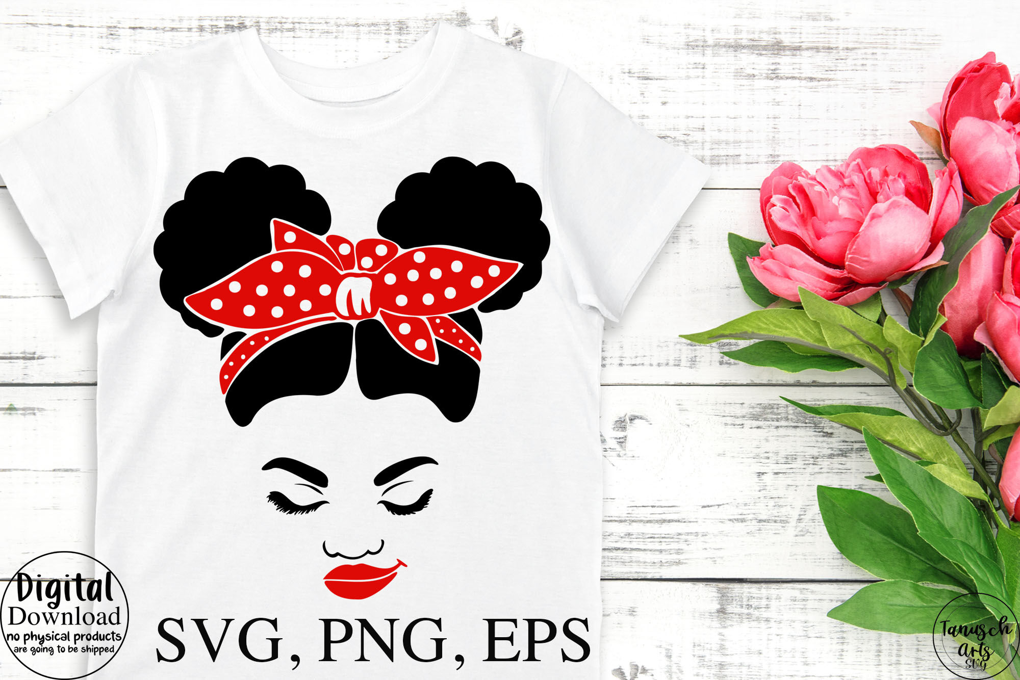 African American mom and daughter SVG partner look By TanuschArts ...