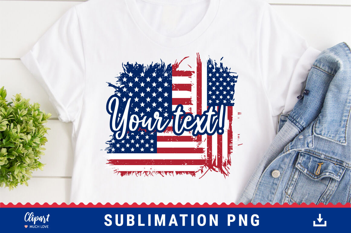 American Flag Sublimation designs, USA flag sublimation PNG patches By ...