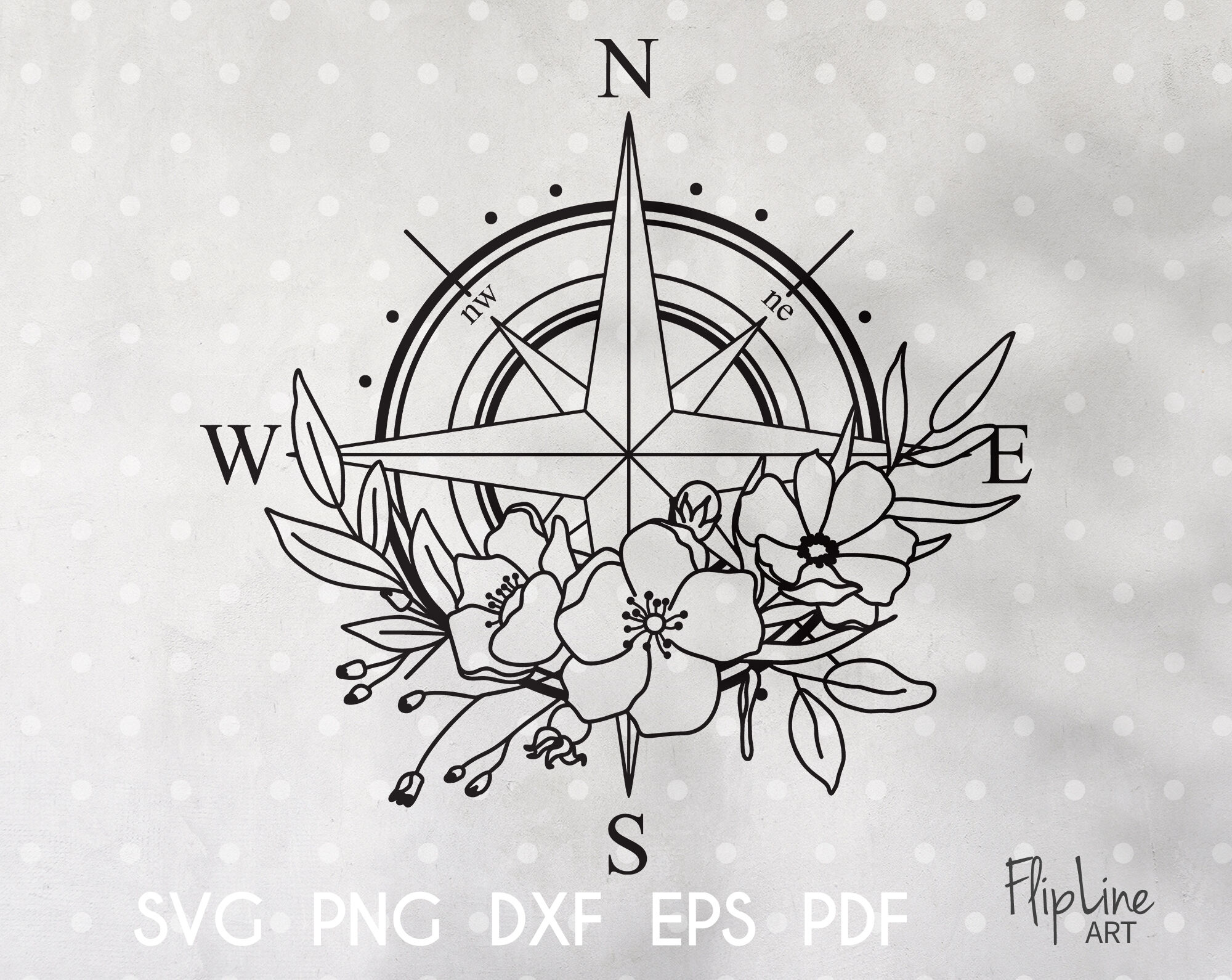 Travel SVG & PNG clipart, Compass rose svg, (1863748)