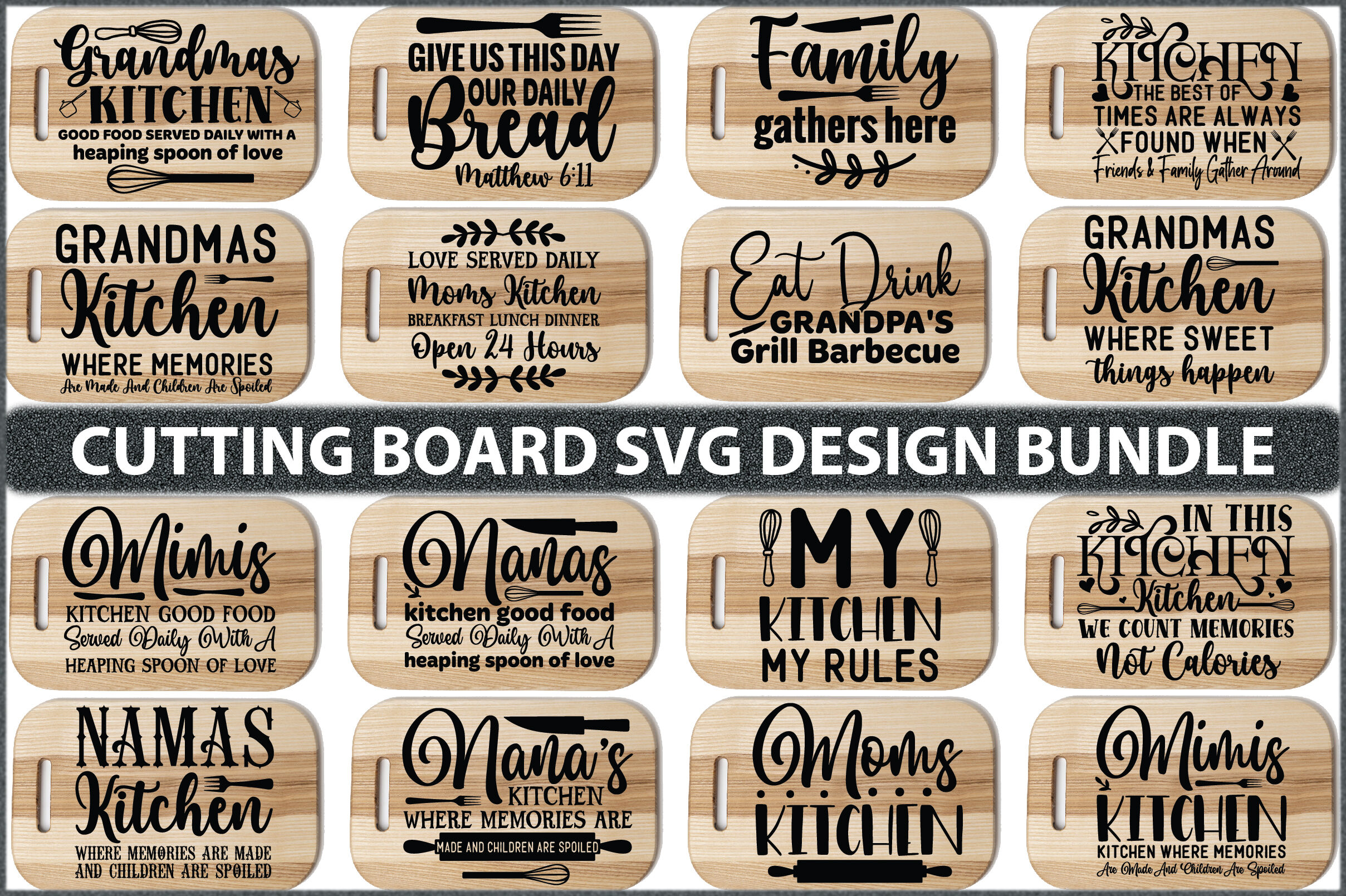 Cutting Board SVG, Kitchen Quotes SVG