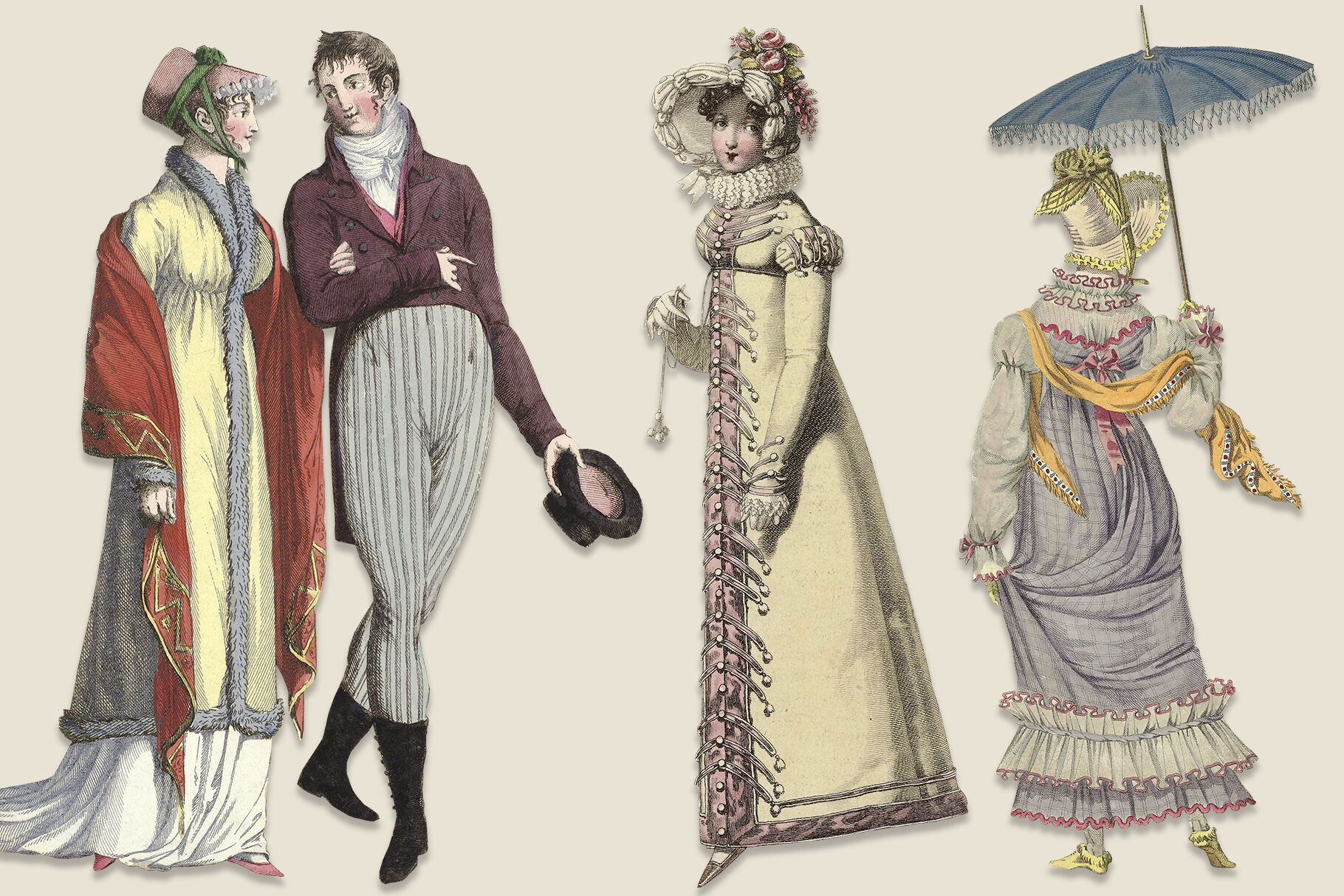 Jane Austen Regency Clipart Set By ephemoire | TheHungryJPEG