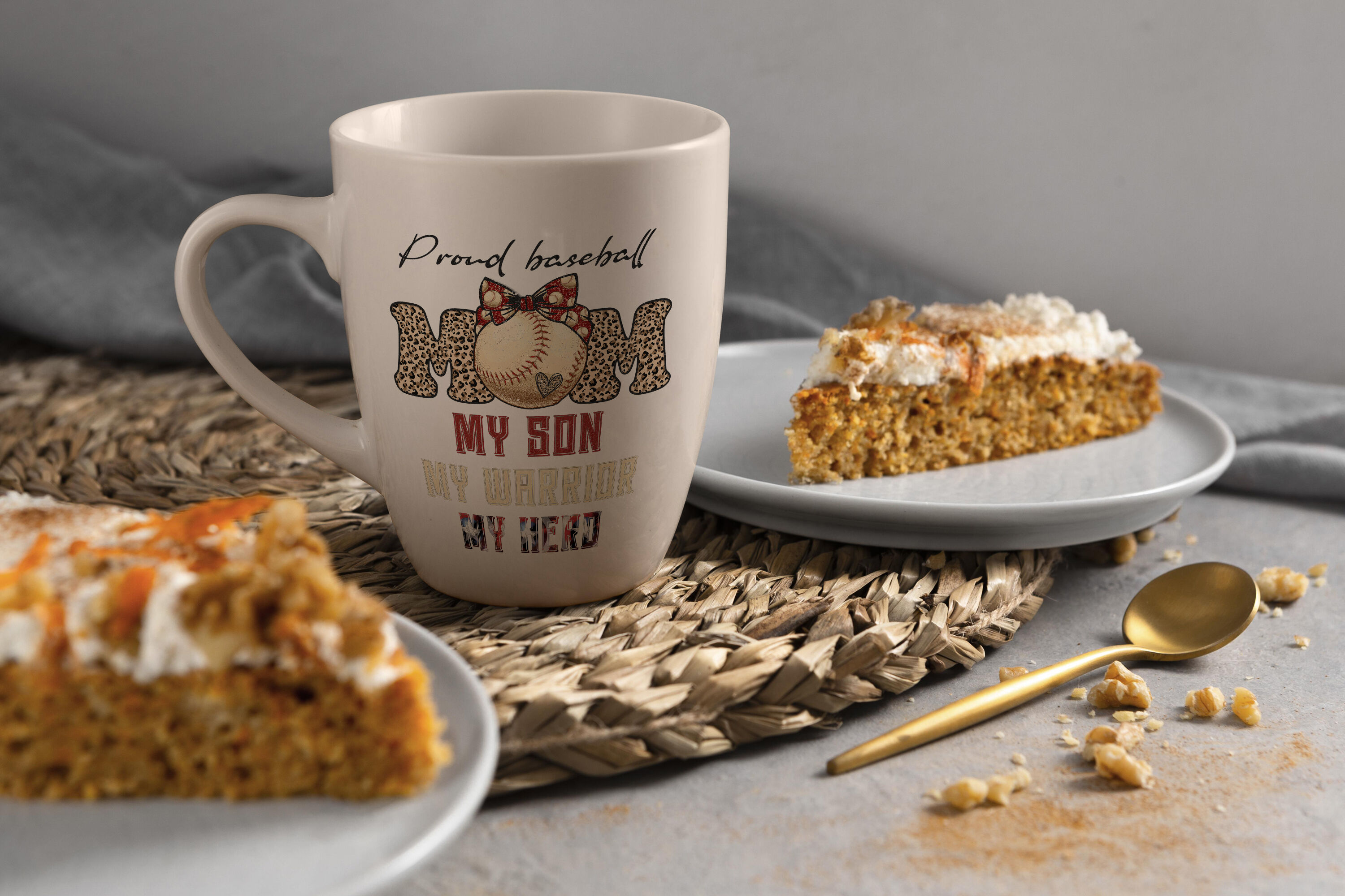 Proud Mama Baseball Coffee Mug