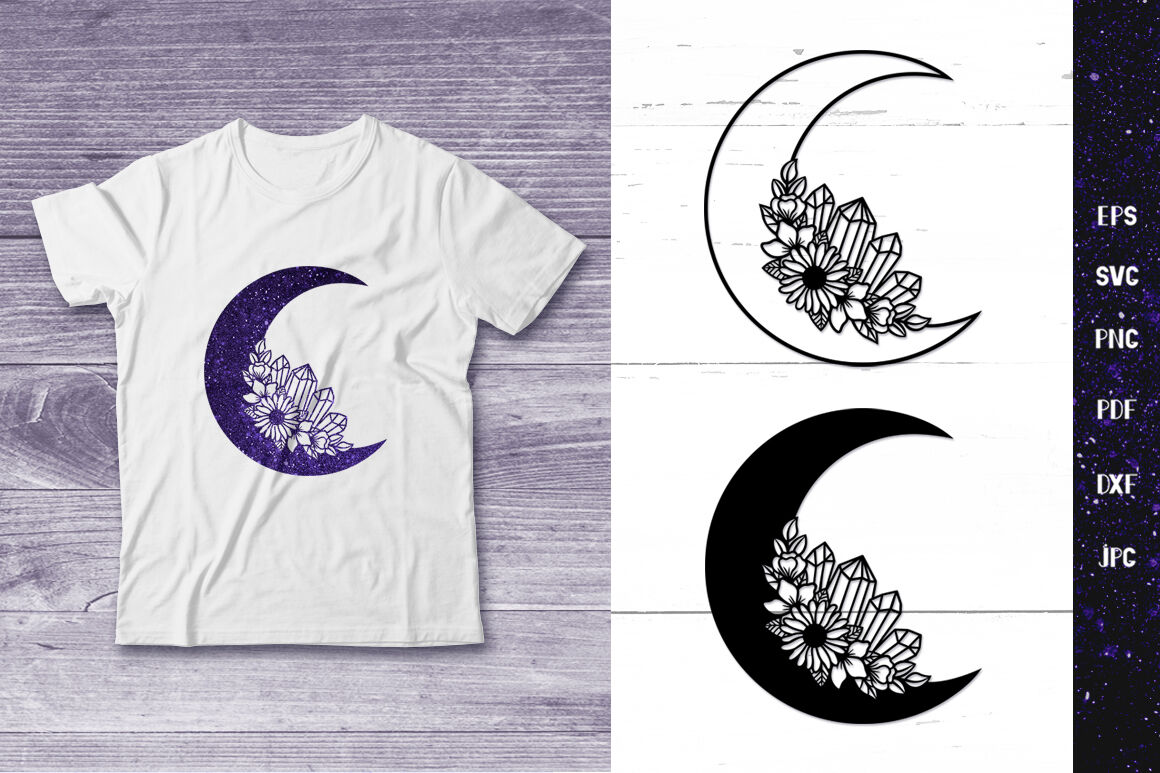 Crescent Moon SVG, Moon Dreamcatcher, Moon Papercut By Digital Craftyfox