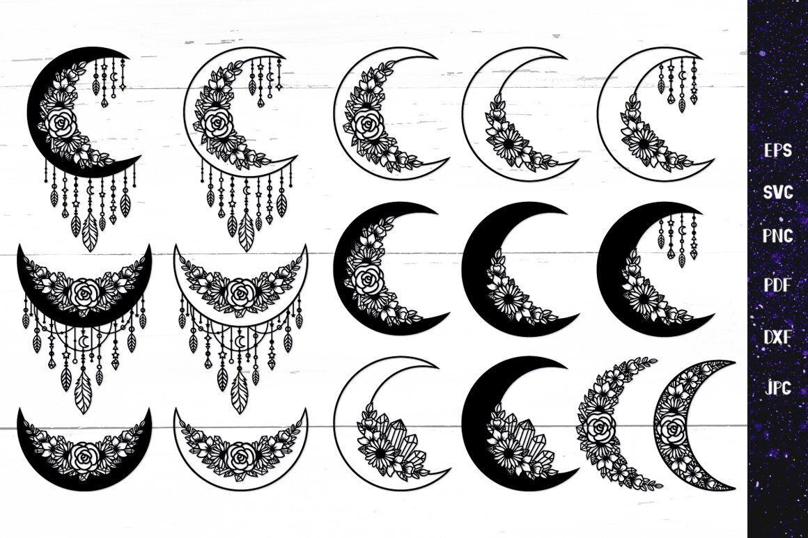 Moon Drawing, Hand-drawn Moon, Crescent Moon, Moon Element for Decorate in  Design, Moon SVG for Cut Files for Cricut, Moon Design for Shirt -   Norway