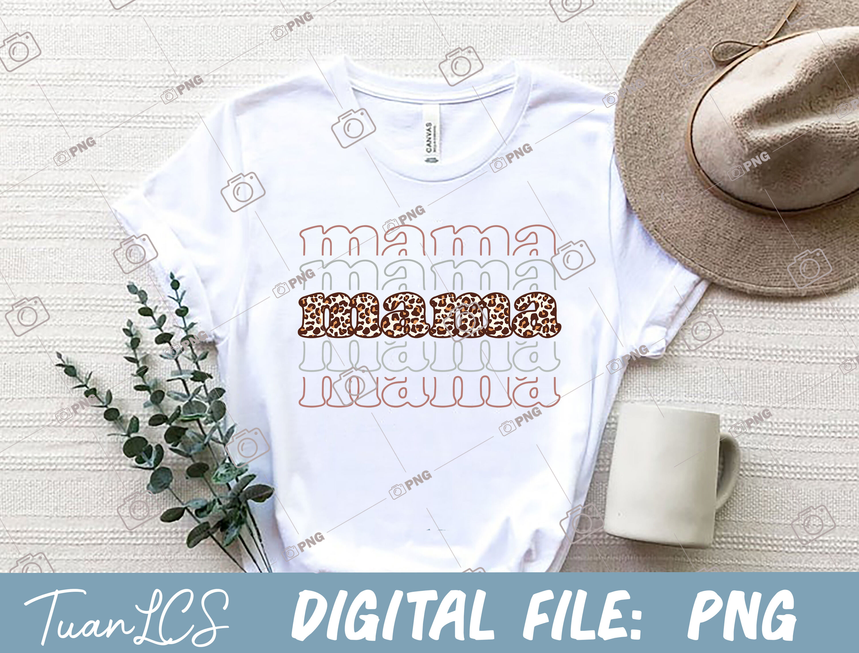 Mama Leopard Sublimation PNG By | TheHungryJPEG