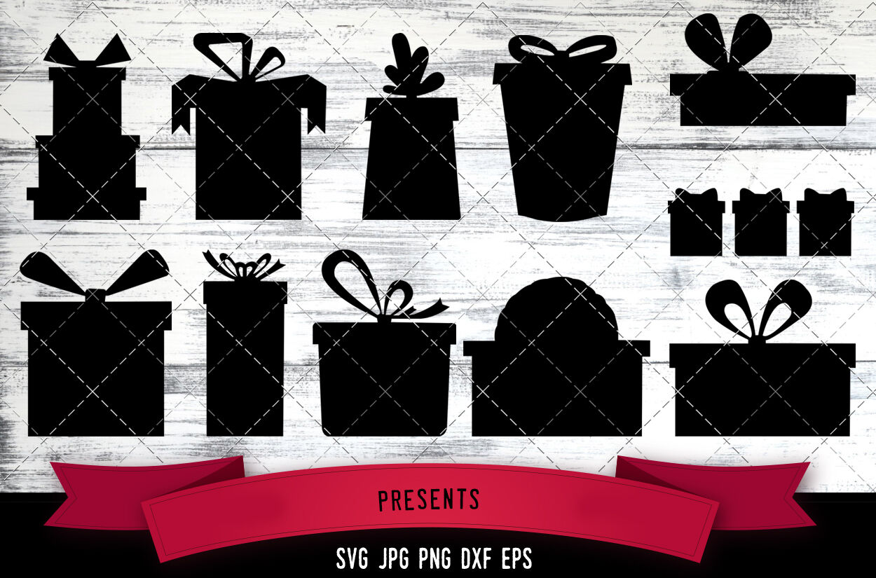Presents Cut file Svg By The Silhouette Queen | TheHungryJPEG