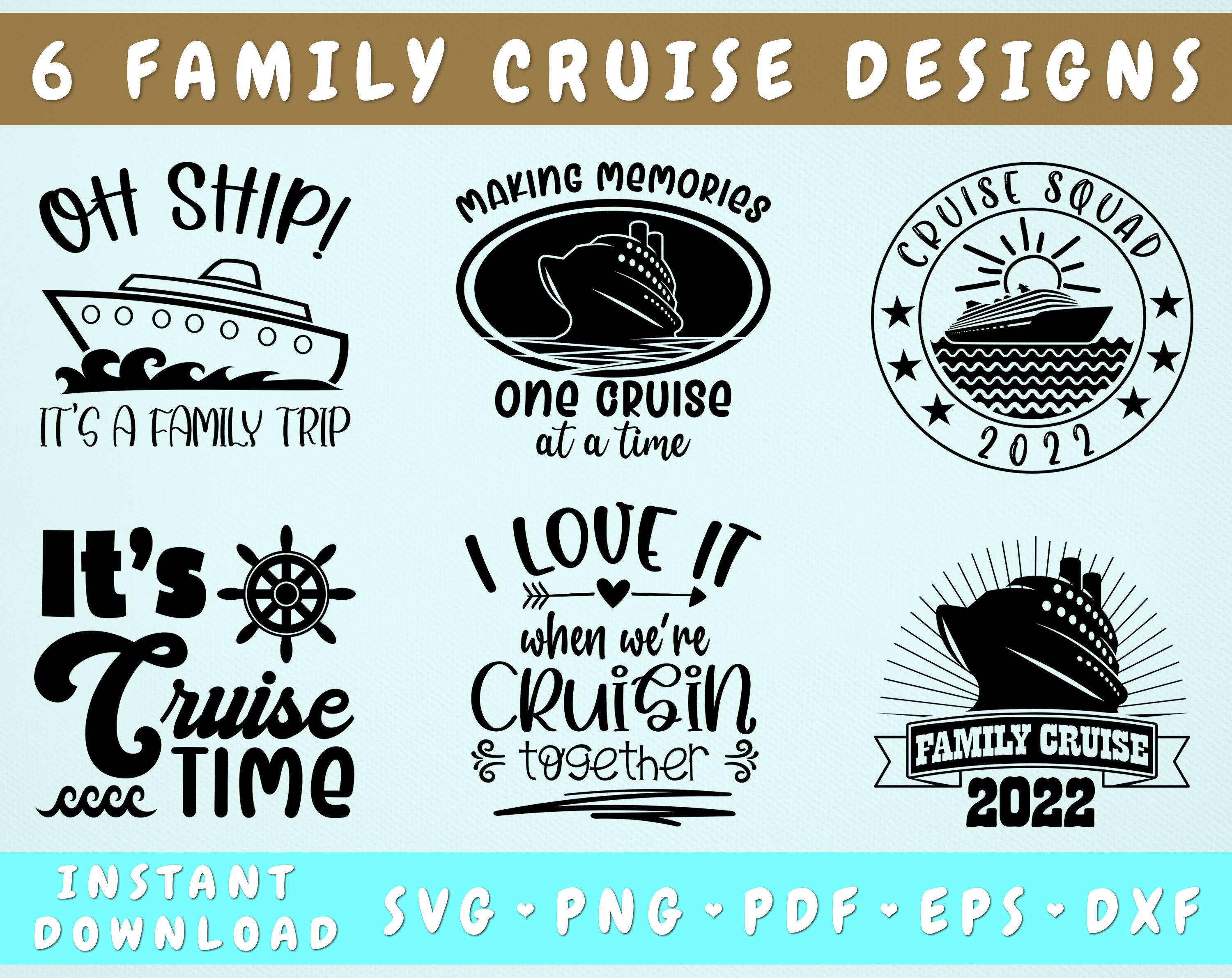 Family Cruise SVG Bundle, 6 Designs, Family Cruise SVG For Shirts By ...