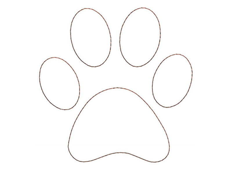Dog Paw Outline By Sweetdesign | Thehungryjpeg