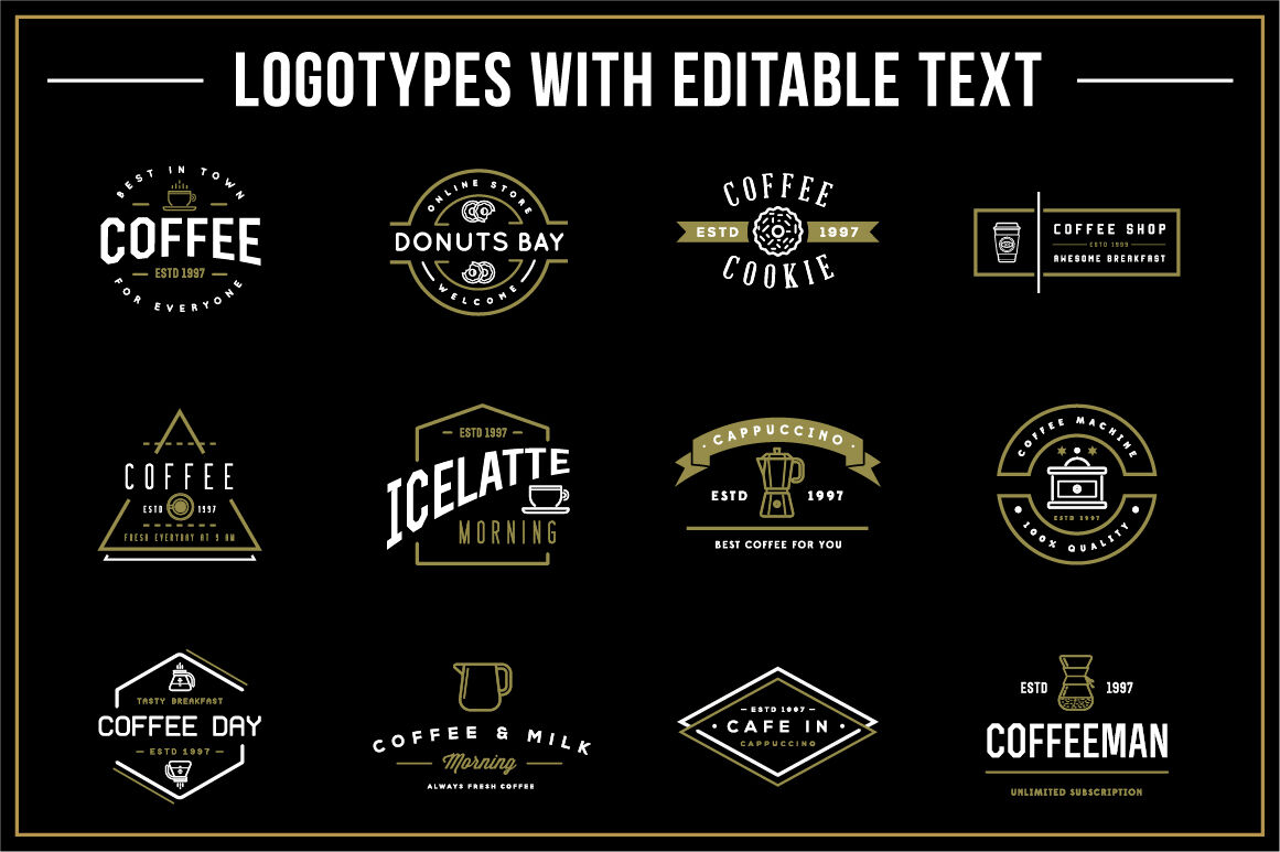 36 Coffee House Logotype Templates By Ckybe's Store | TheHungryJPEG