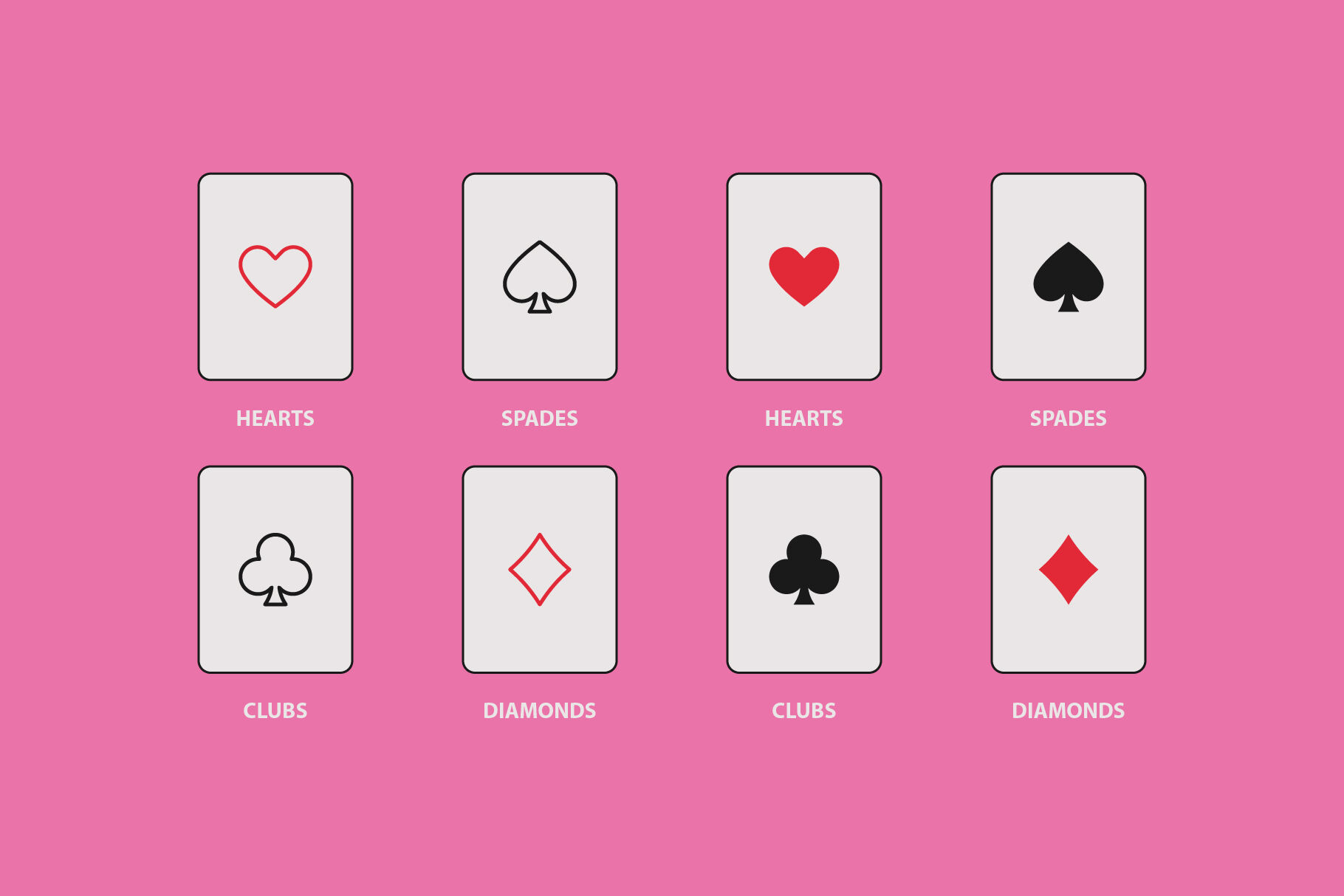 8 Playing Card Poker Symbols Set By Abstracto Create TheHungryJPEG