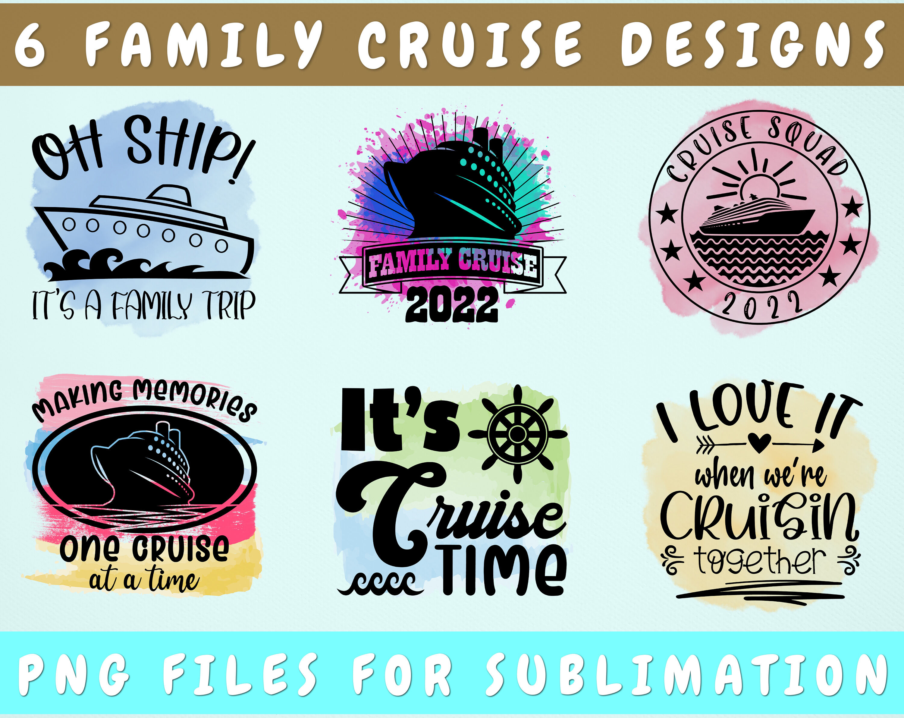 cruise ship sublimation designs