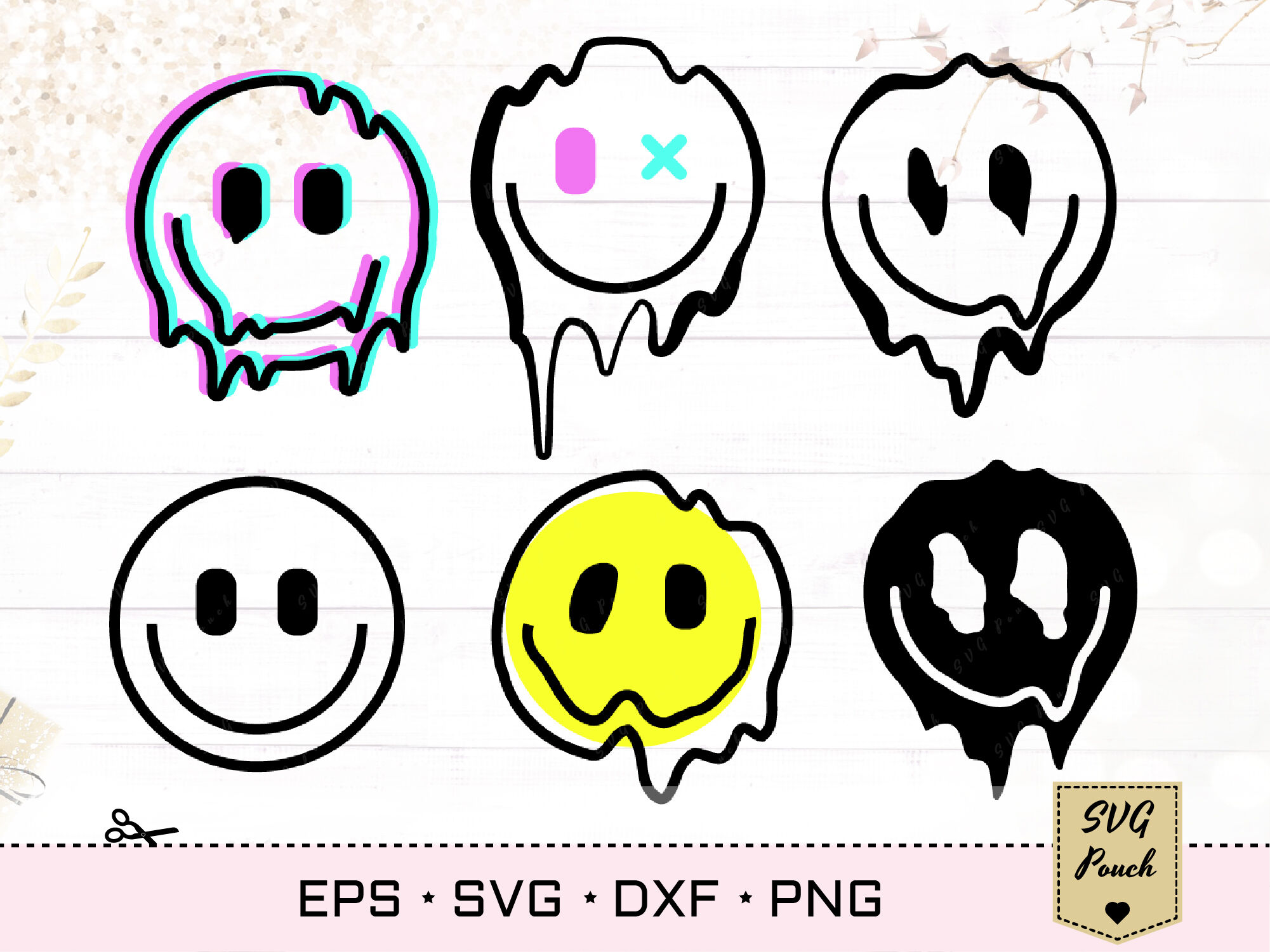 Melted Smiley Face Drip Svg  Melted Smiley Face Drip Png