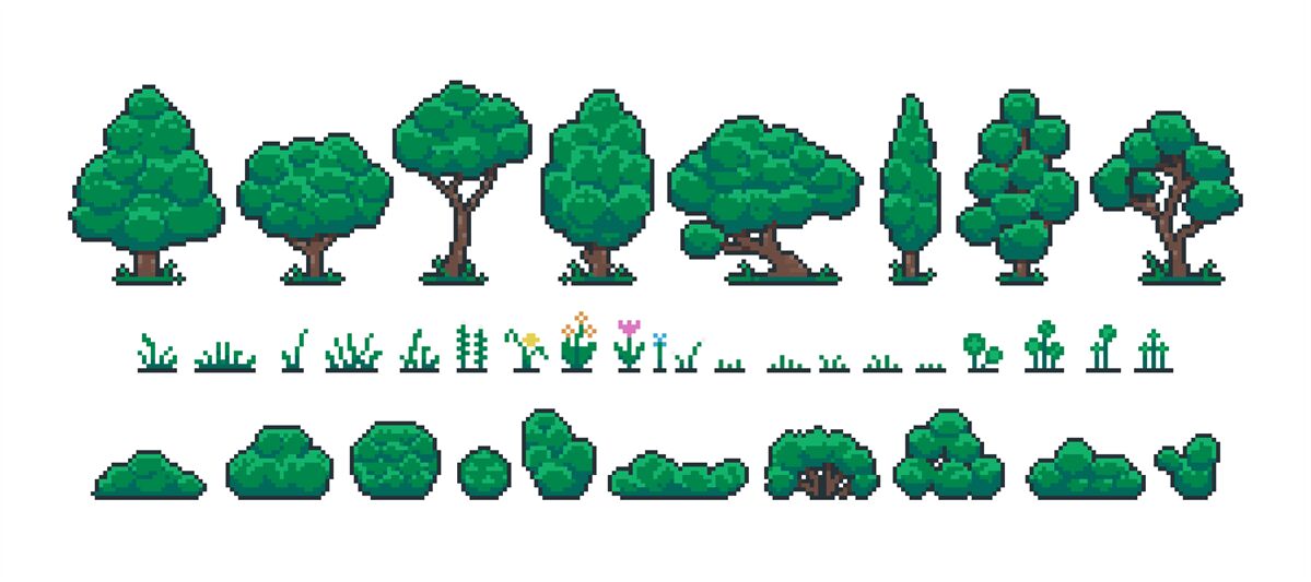 Cute forest pixel art kit 32x32