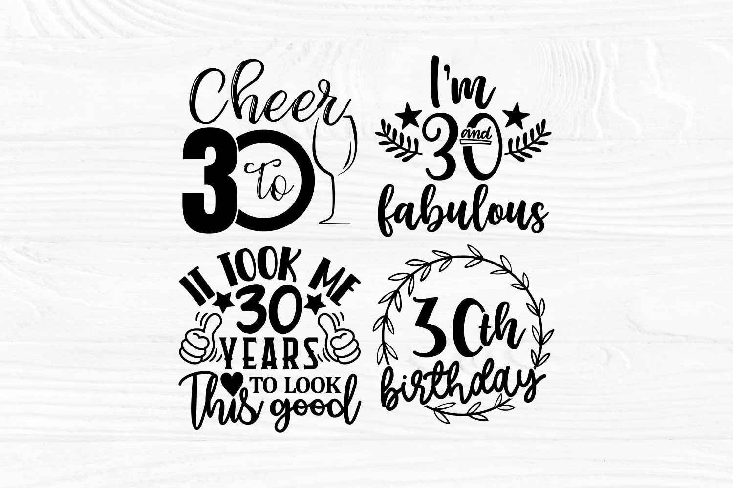 30th Birthday SVG Happy Birthday Svg Bundle|SVG Cut Files | lupon.gov.ph