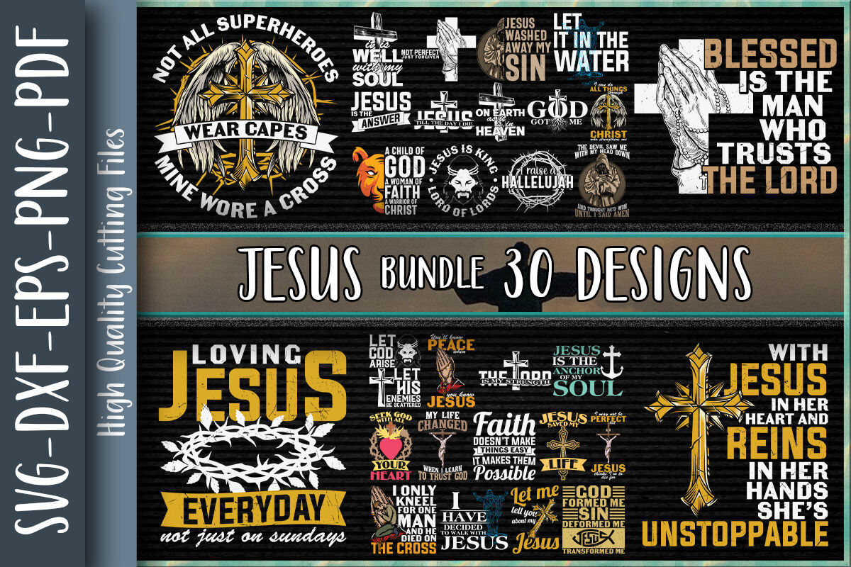 Jesus Bundle-30 Designs-220428 By Unlimab | TheHungryJPEG