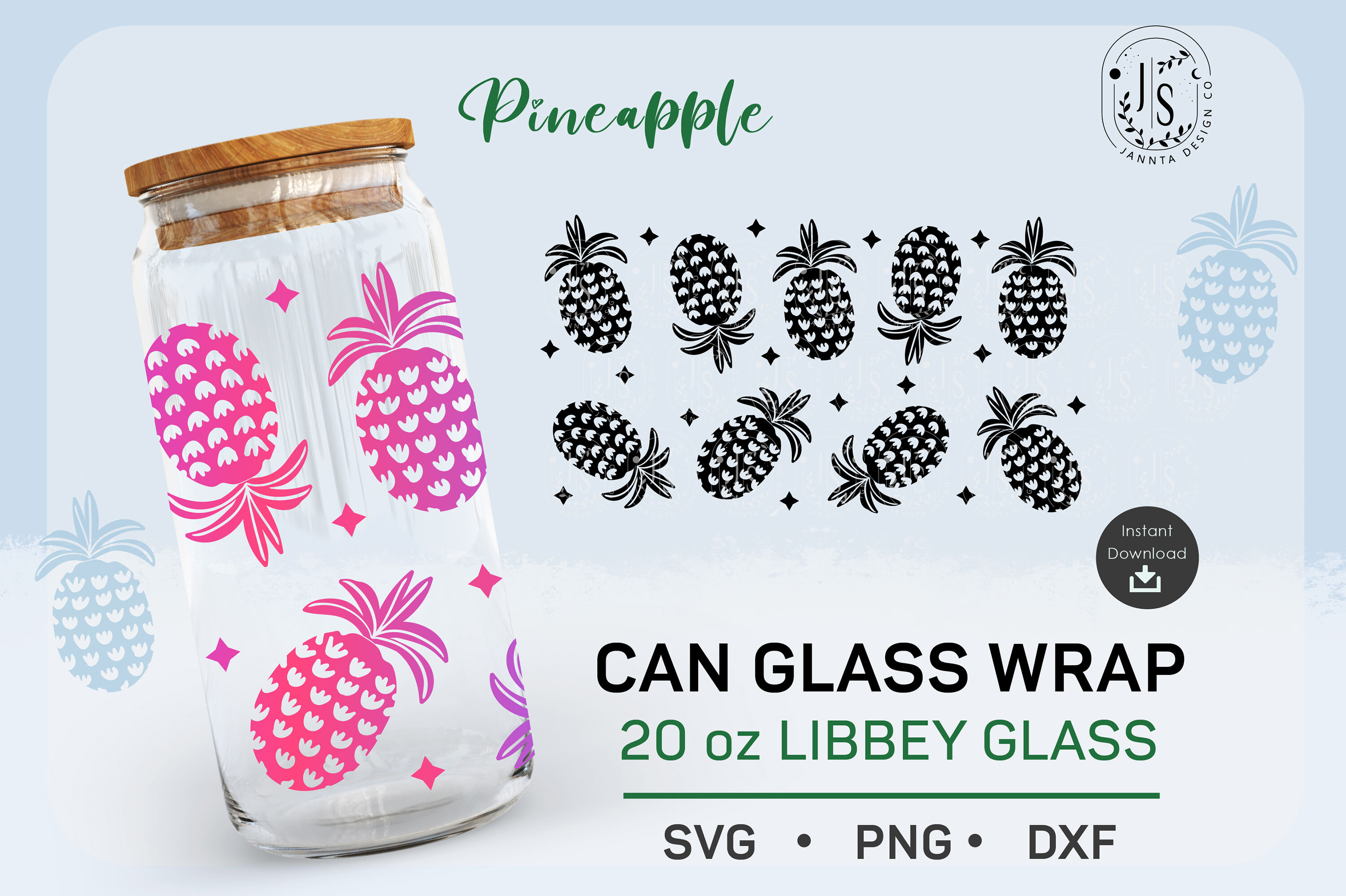 Pineapple Fruit Mason Jar