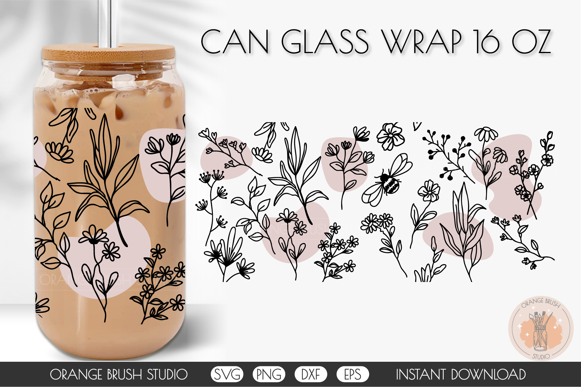 Positive Wording Libbey Glass Can Tumbler (Instant Download) 