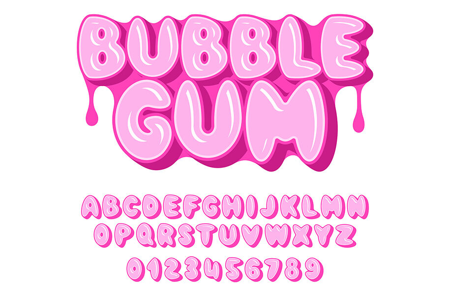 Bubble Gum font By Volyk | TheHungryJPEG