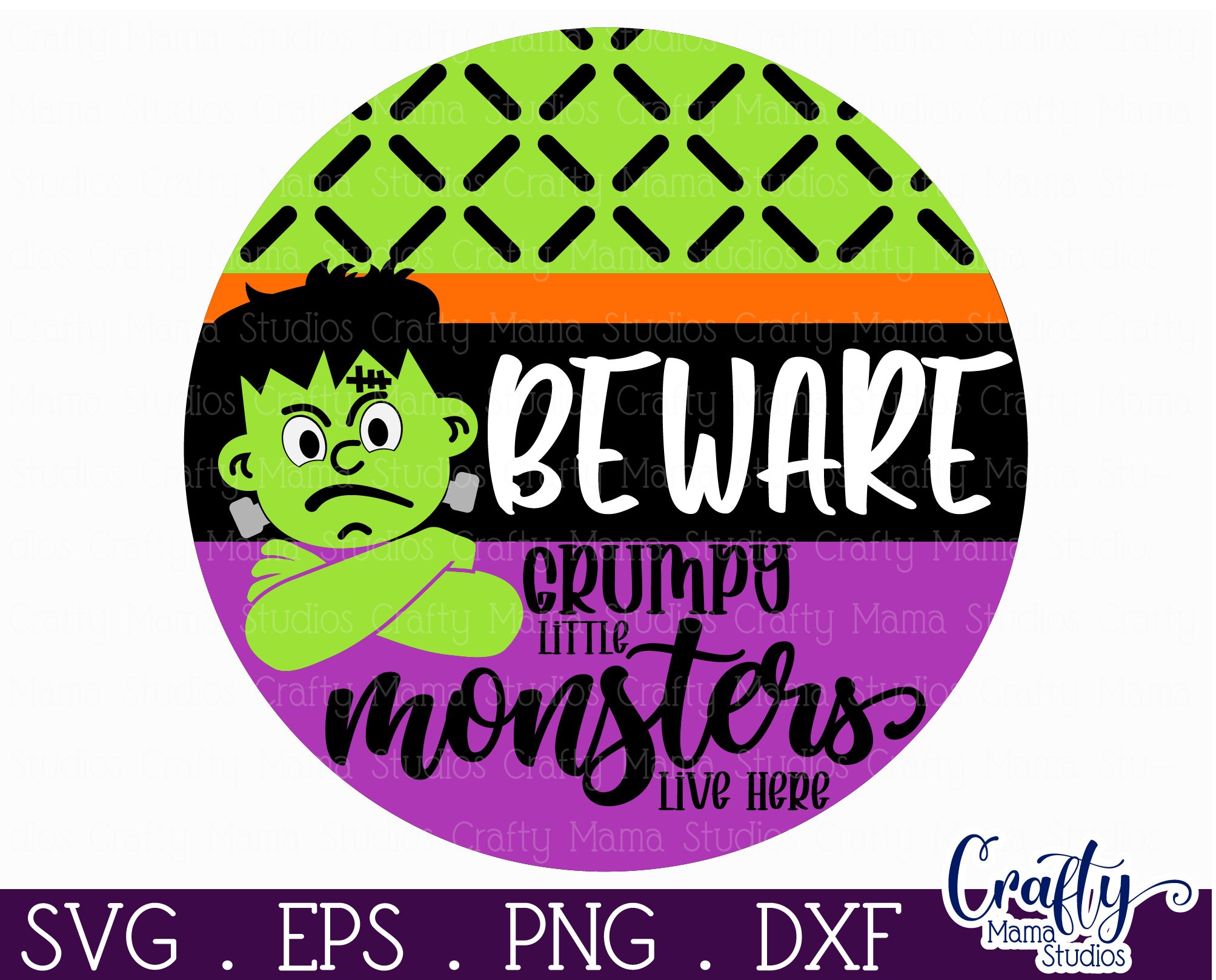 Farmhouse Halloween Round Sign, Beware Grumpy Monsters Svg By Crafty ...