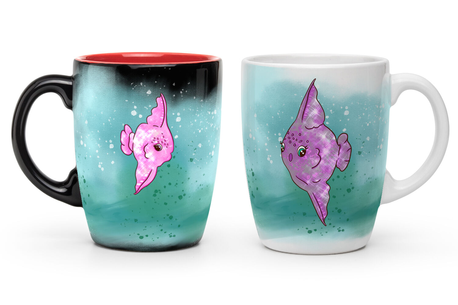 Ocean. Cute sea animals. Narwhals and fish By Elenazlata_Art ...