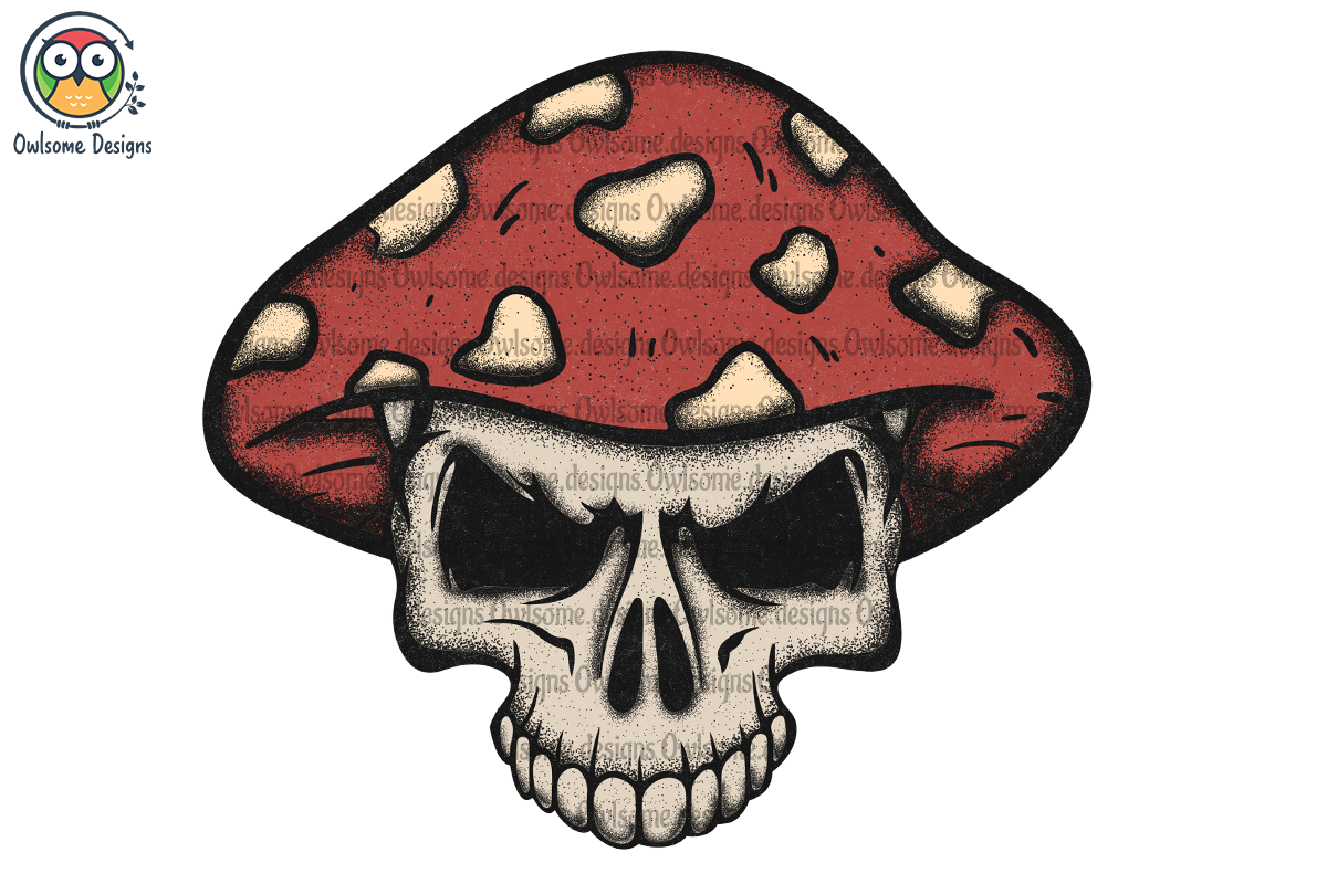 Damon Conklin Mushroom Skull by Damon Conklin TattooNOW
