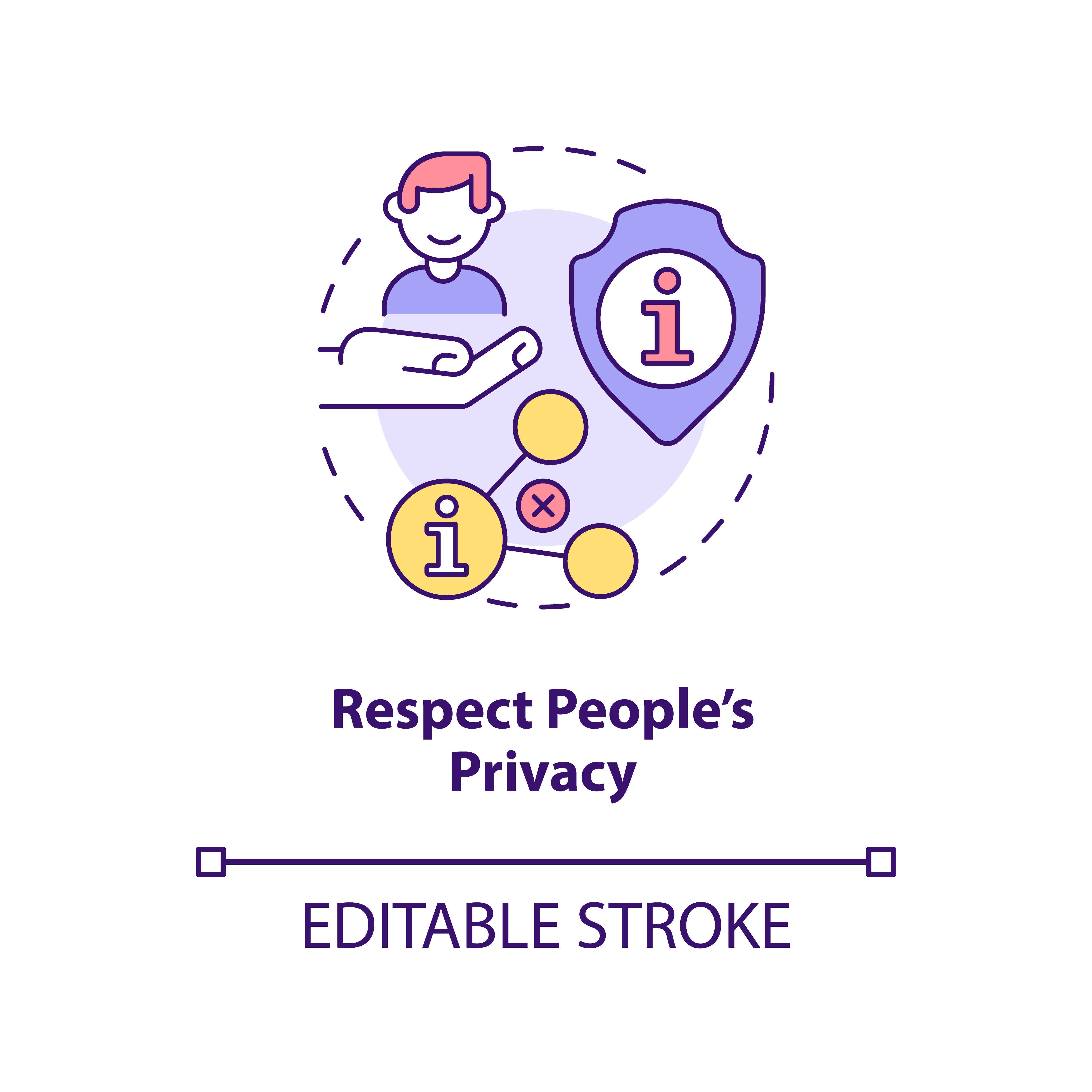 Respect people privacy concept icon By bsd studio | TheHungryJPEG