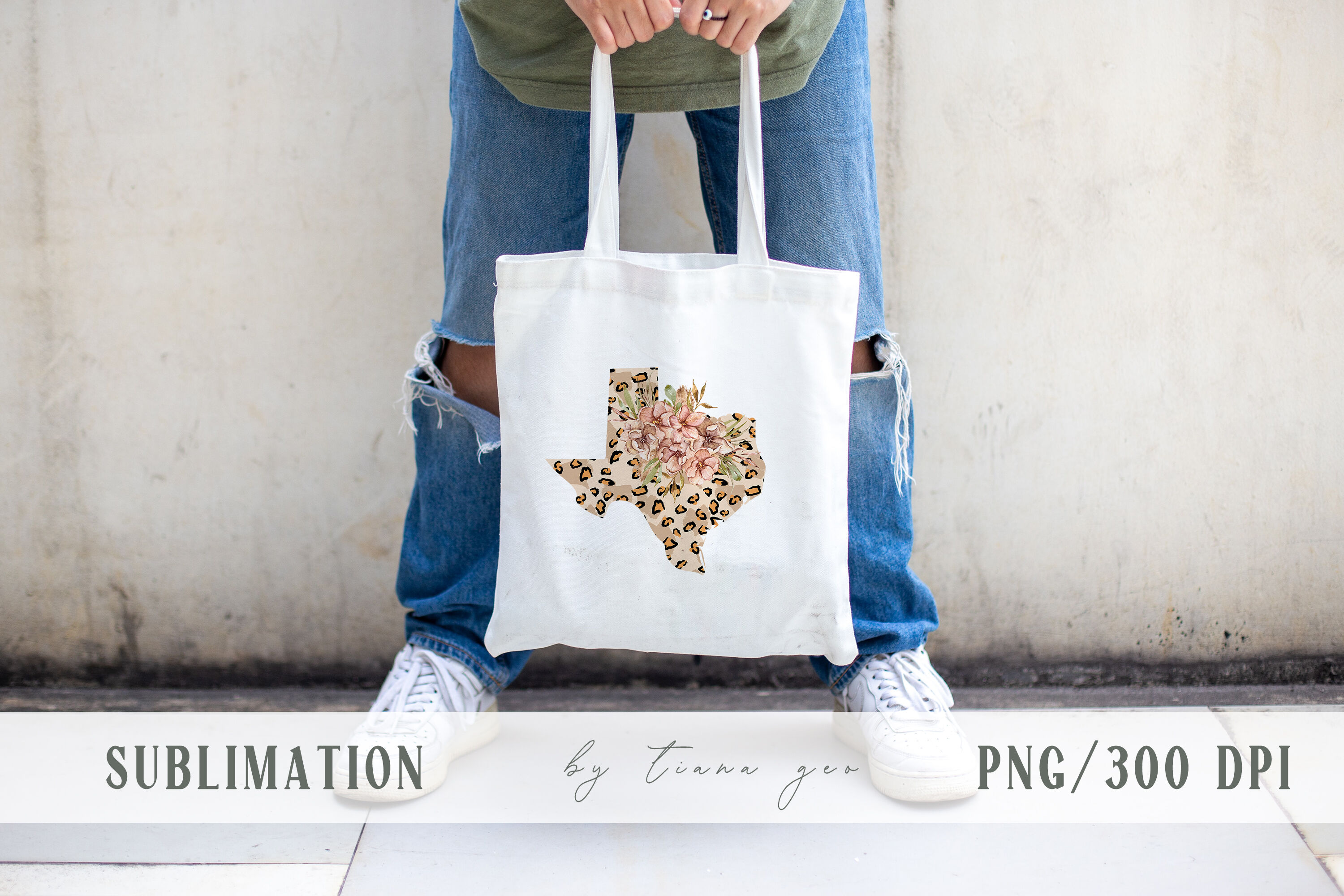 Texas Boutique Map Art Tote